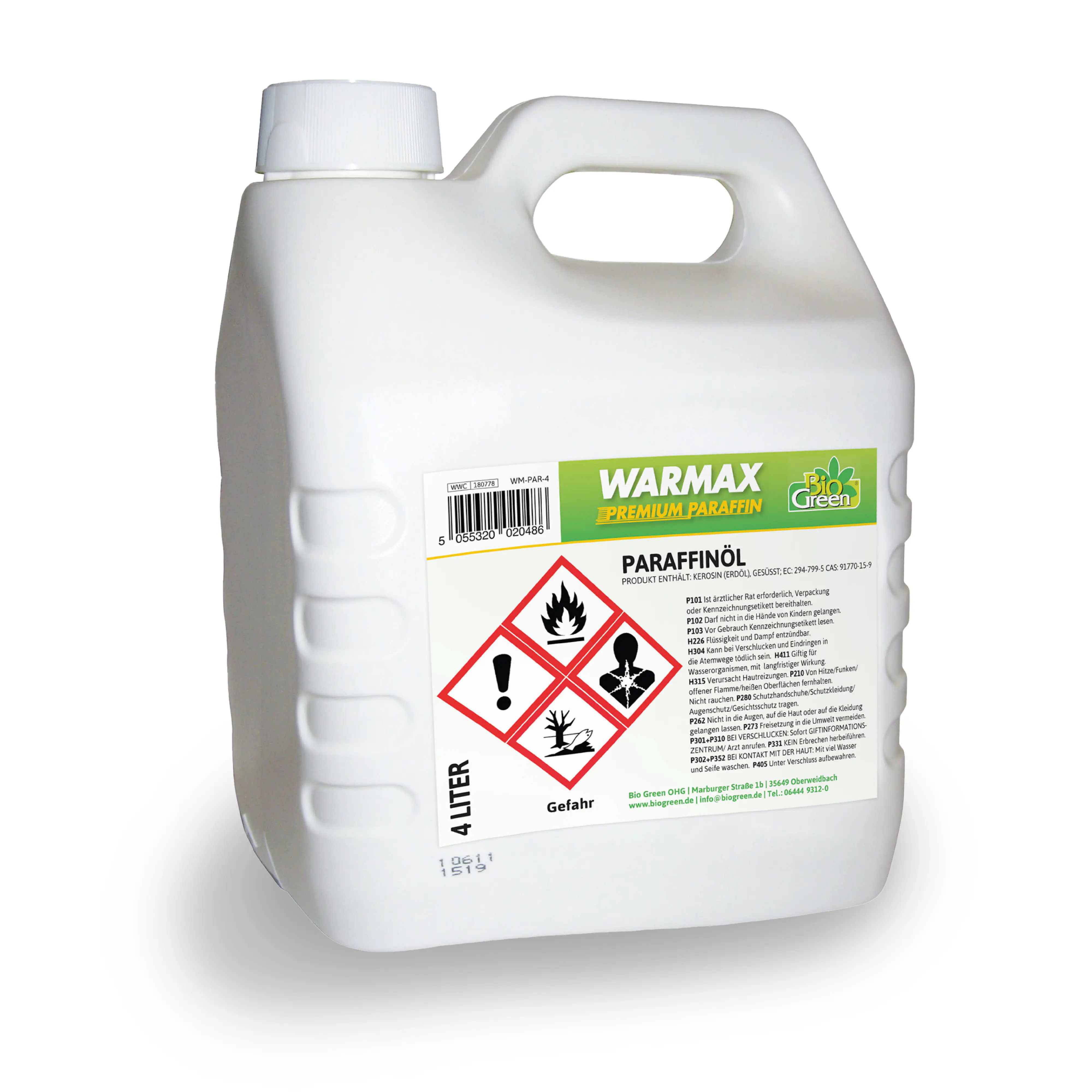 Biogreen 4L Paraffinöl "Warmax Premium" mit besonderer Konsistenz