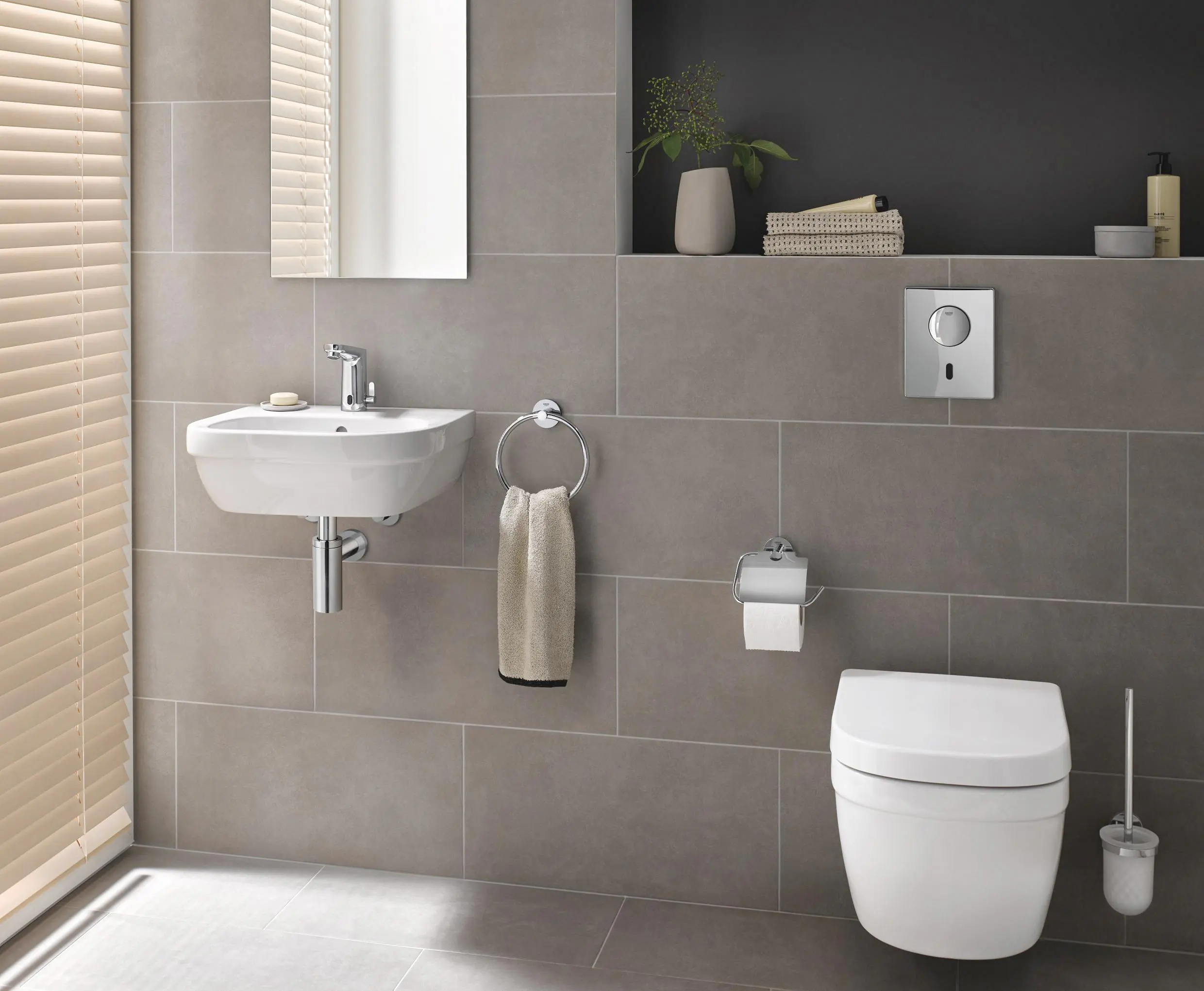 Grohe Wand WC spülrandlos Keramik Euro compact Tiefspüler weiß 