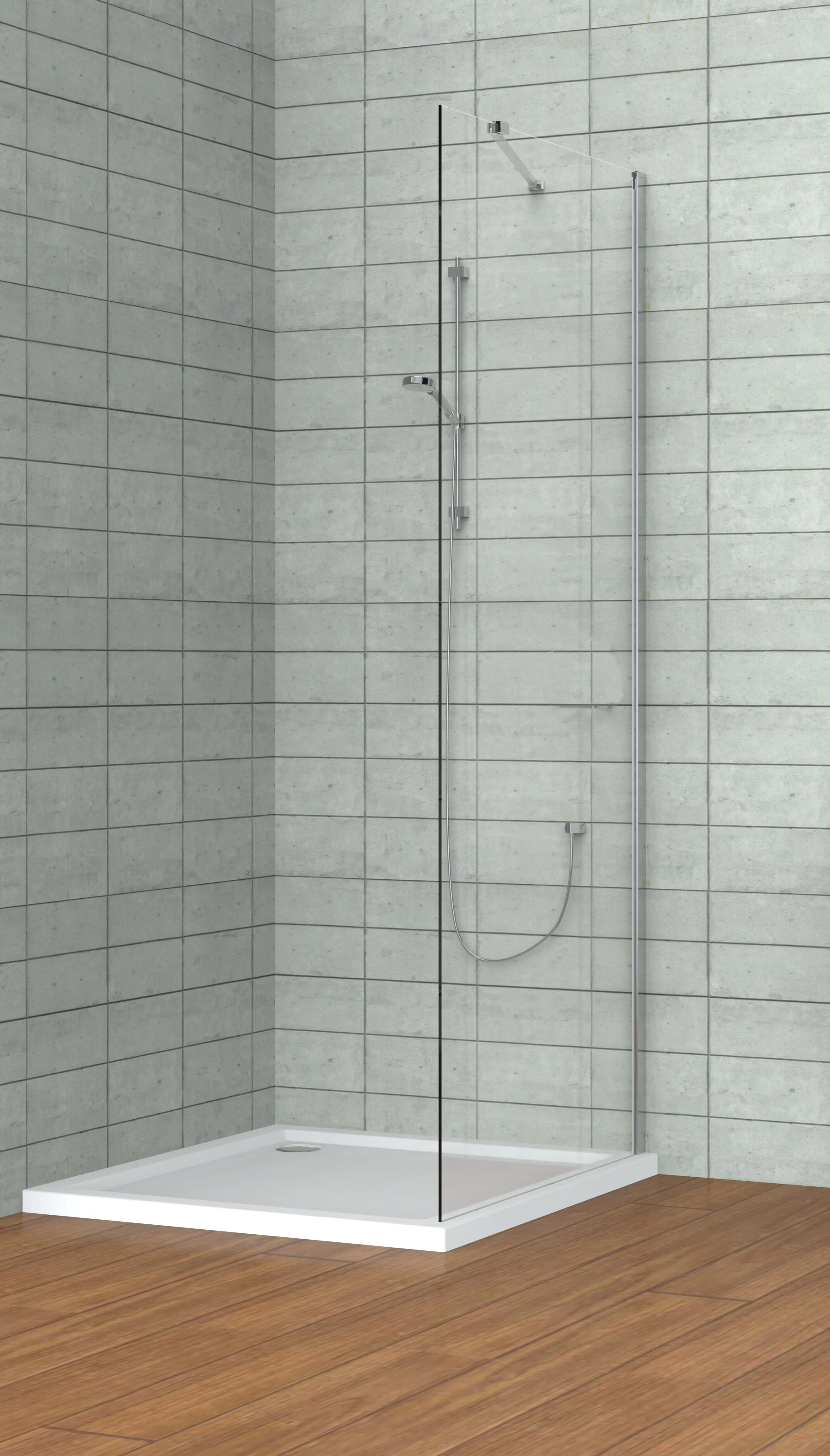 Primaster Duschwand Easy-6 Mix & Match 90 x 195 cm chrom