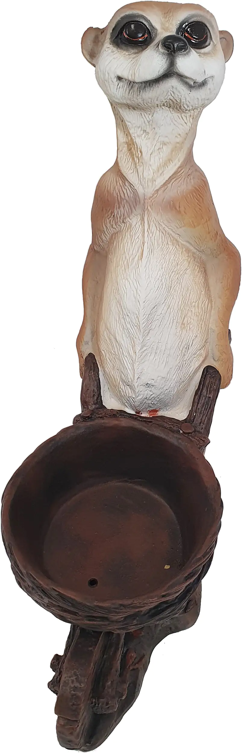 Dekofigur Erdmännchen mit Karre vorne 60 x 19 x 33 cm 