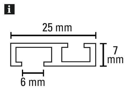 Gardinia Aluminium-Vorhangschiene 1-läufig, weiß, 250 cm