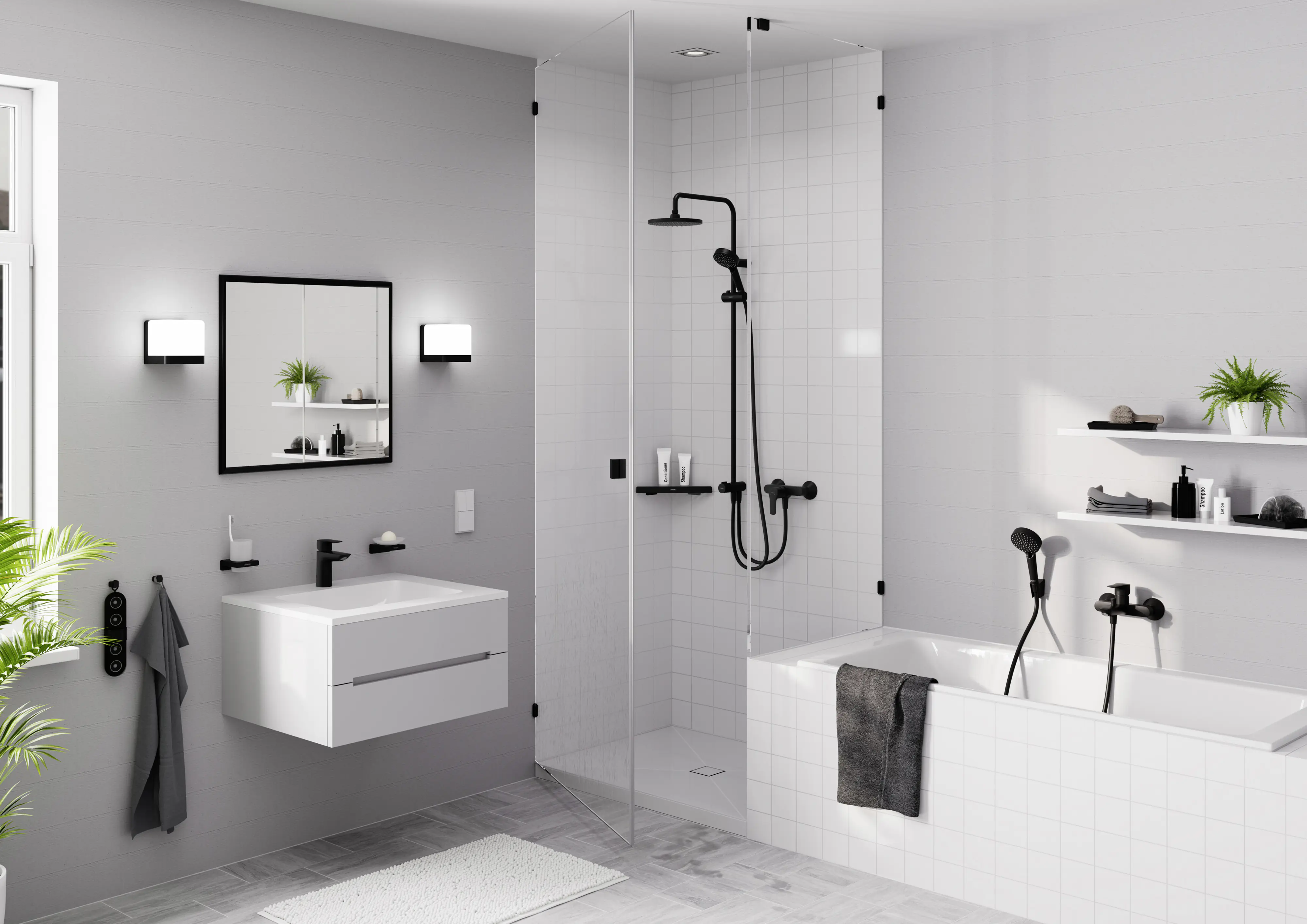 Hansgrohe Brausehalter Porter S mattschwarz