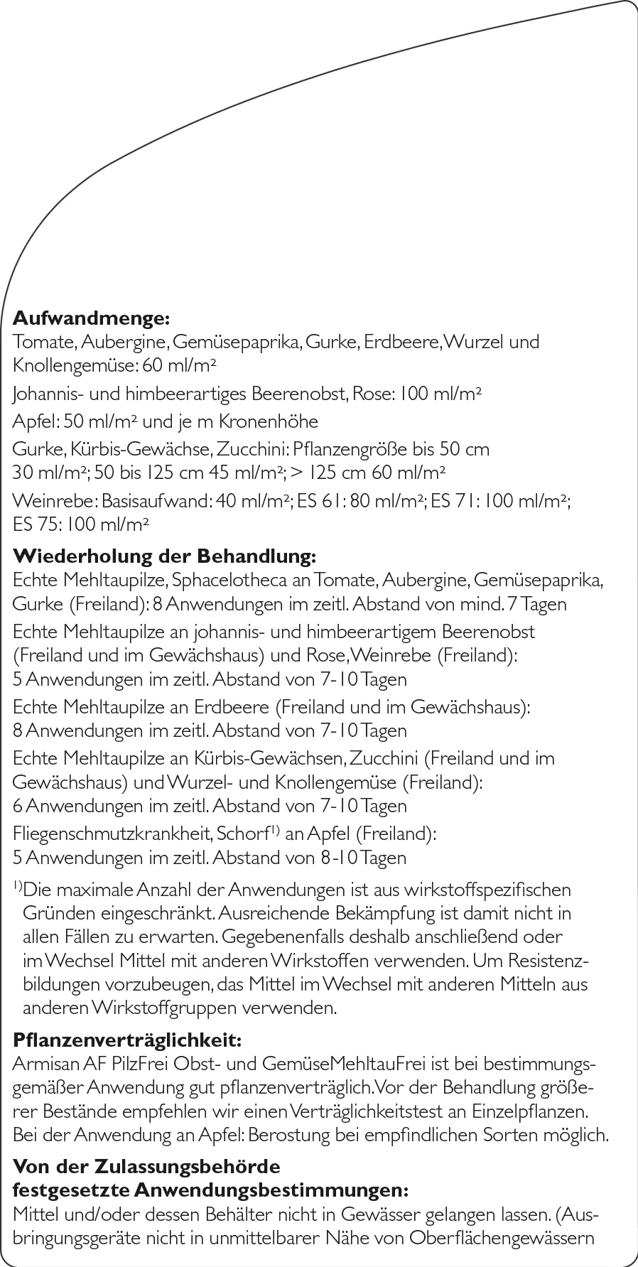 Armisan AF PilzFrei Obst- und Gemüse MehltauFrei 500 ml