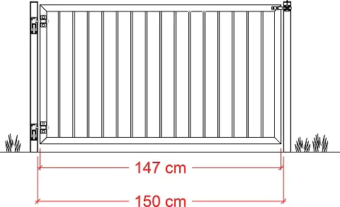 Plus Einzeltor Basic Stahl 150 × 85 cm schwarz