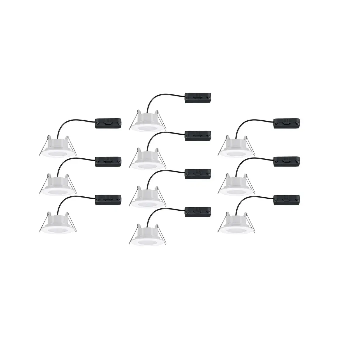 Paulmann LED-Einbauleuchte Calla Ø 9 cm neutralweiß weiß matt 10er Set
