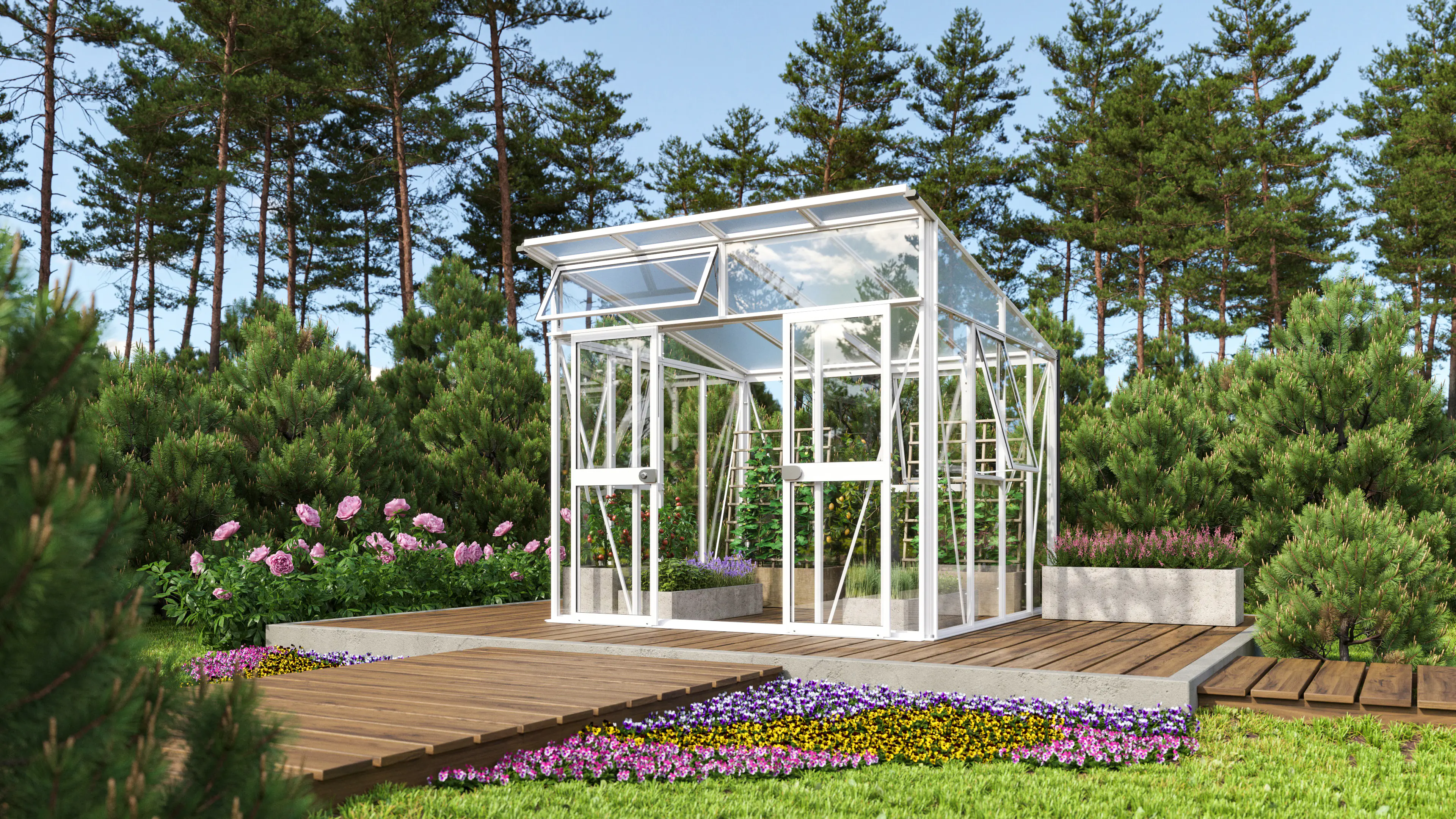 Vitavia Gewächshaus Aura 7800 275 x 270 cm 3 mm ESG 10 mm HKP