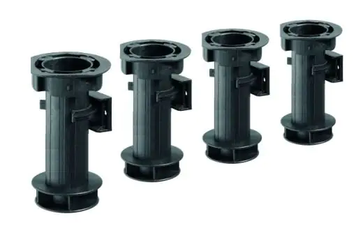 Hettich Sockelverstellfuß-Set Kunststoff 25 x 150-170 mm schwarz