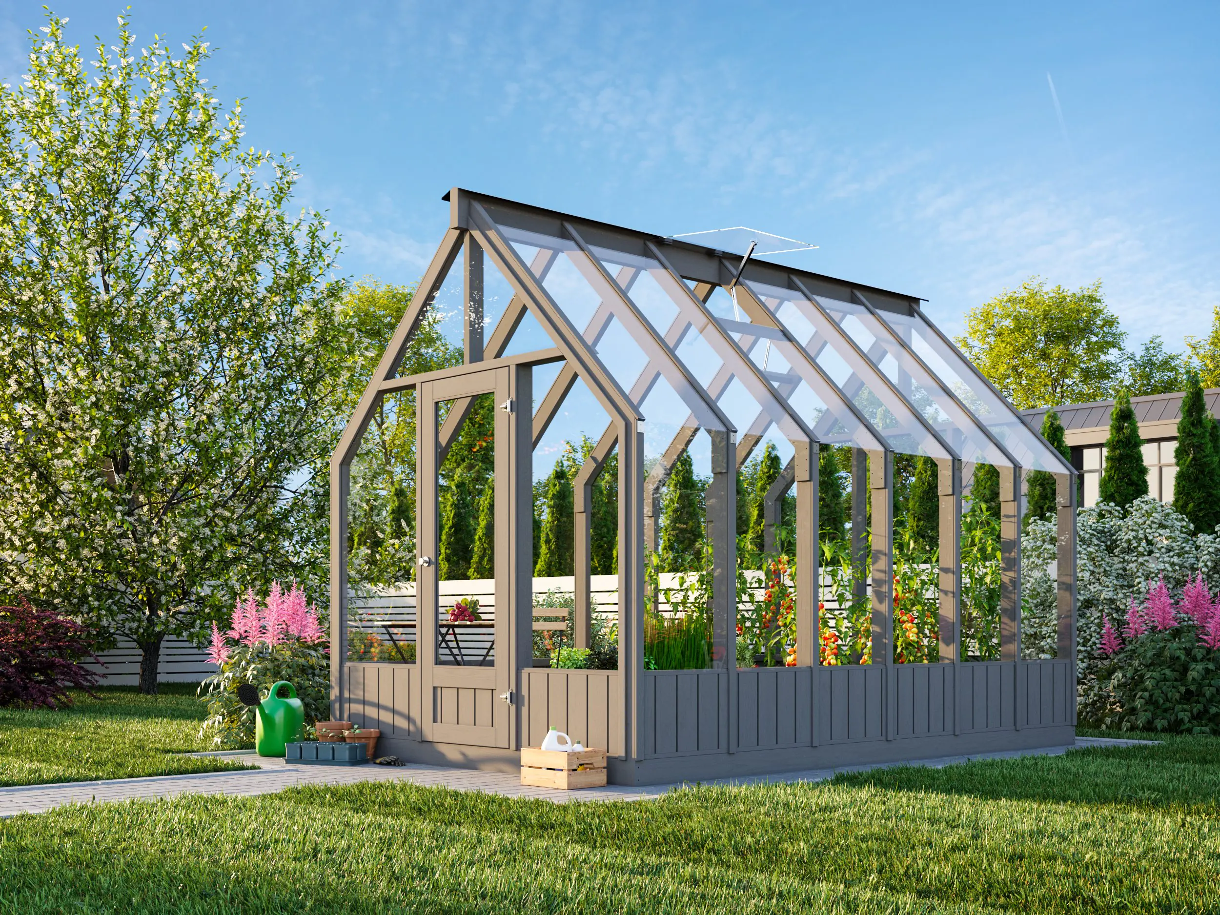 Palmako Gewächshaus Emilia 240 x 363 cm 8,2 m² 4 mm Glas 