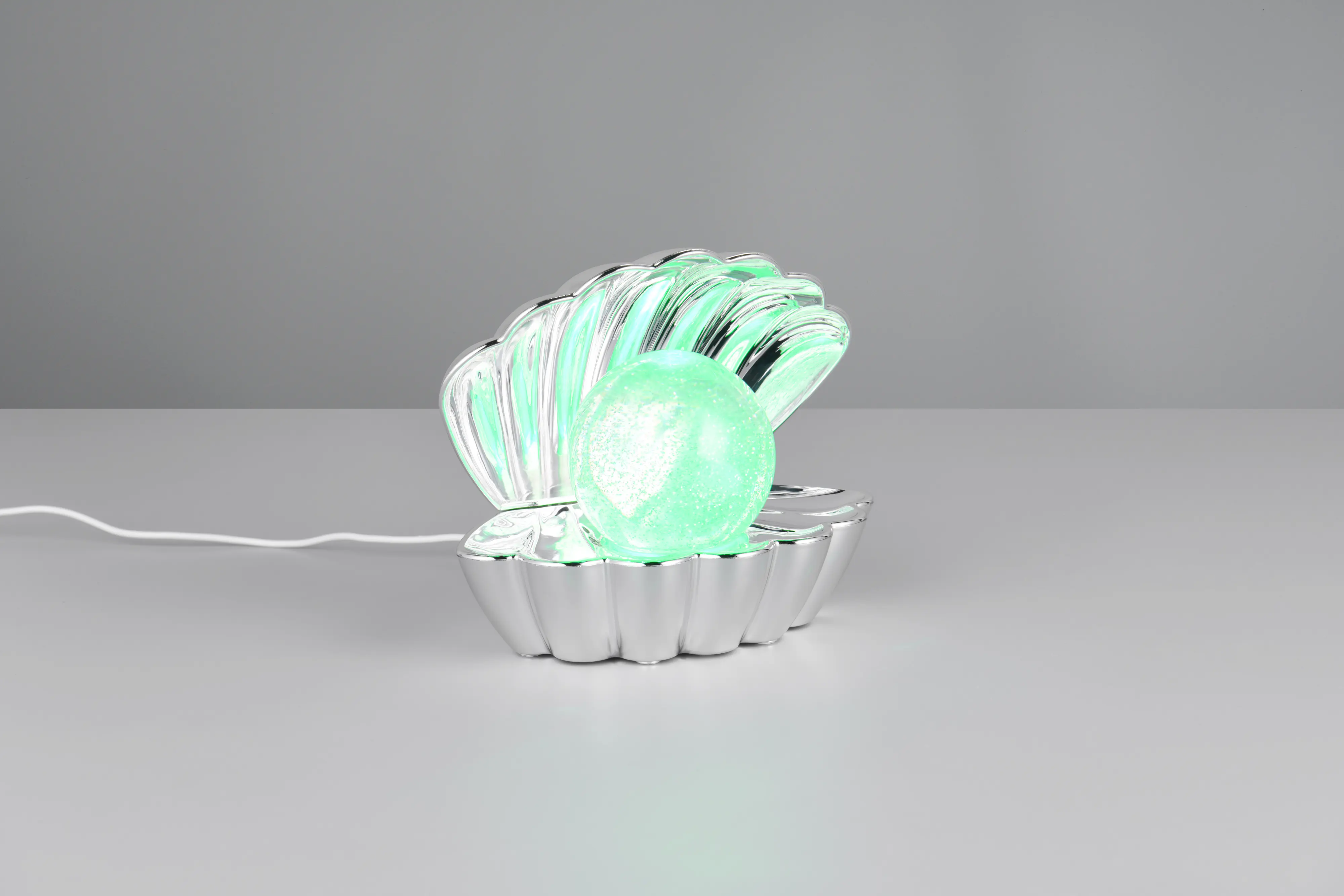 Reality LED Tischleuchte Shelly mit Glitzerkugel 18 x 15 cm RGB chrom 