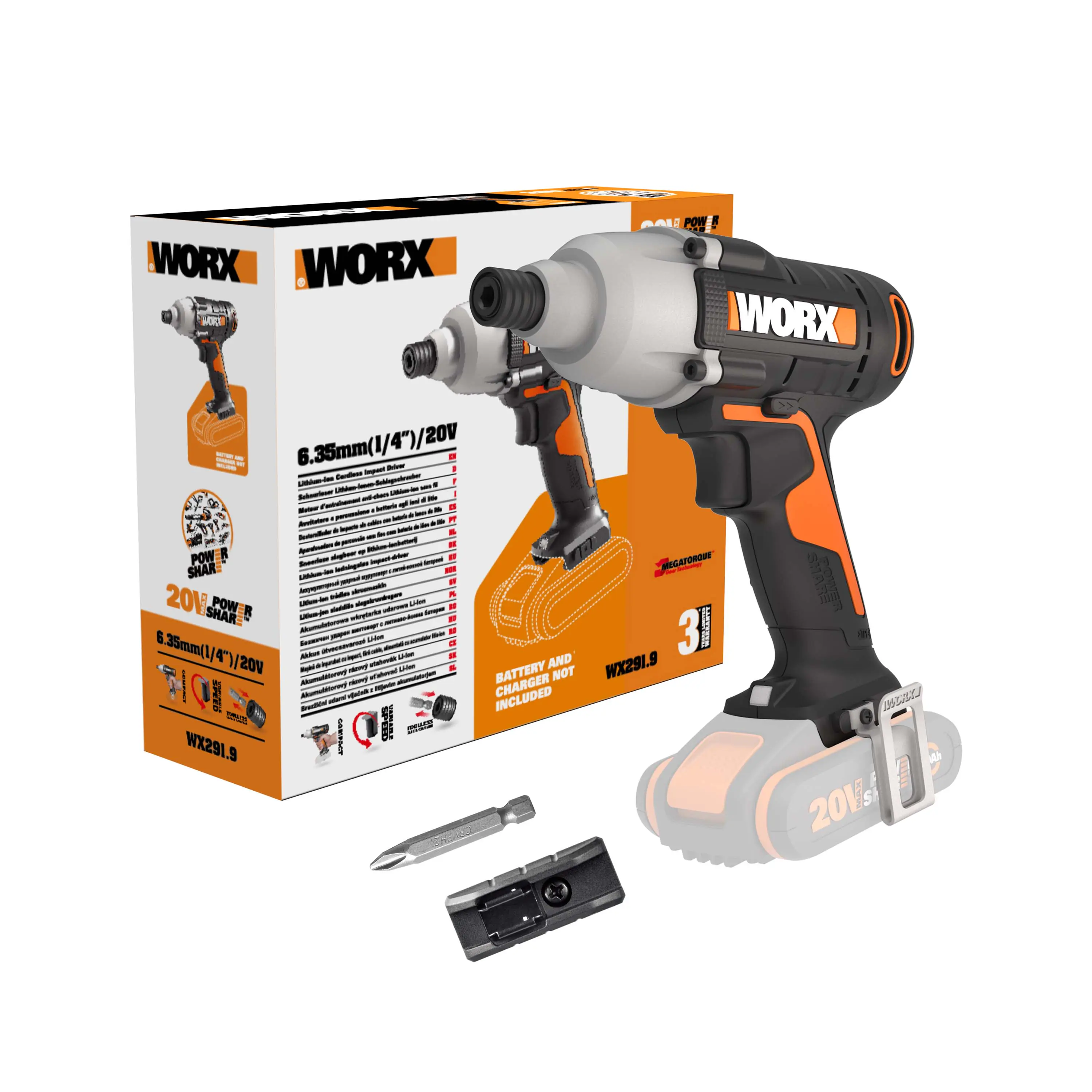 Worx Akku-Schlagschrauber WX291.9 20 V Solo