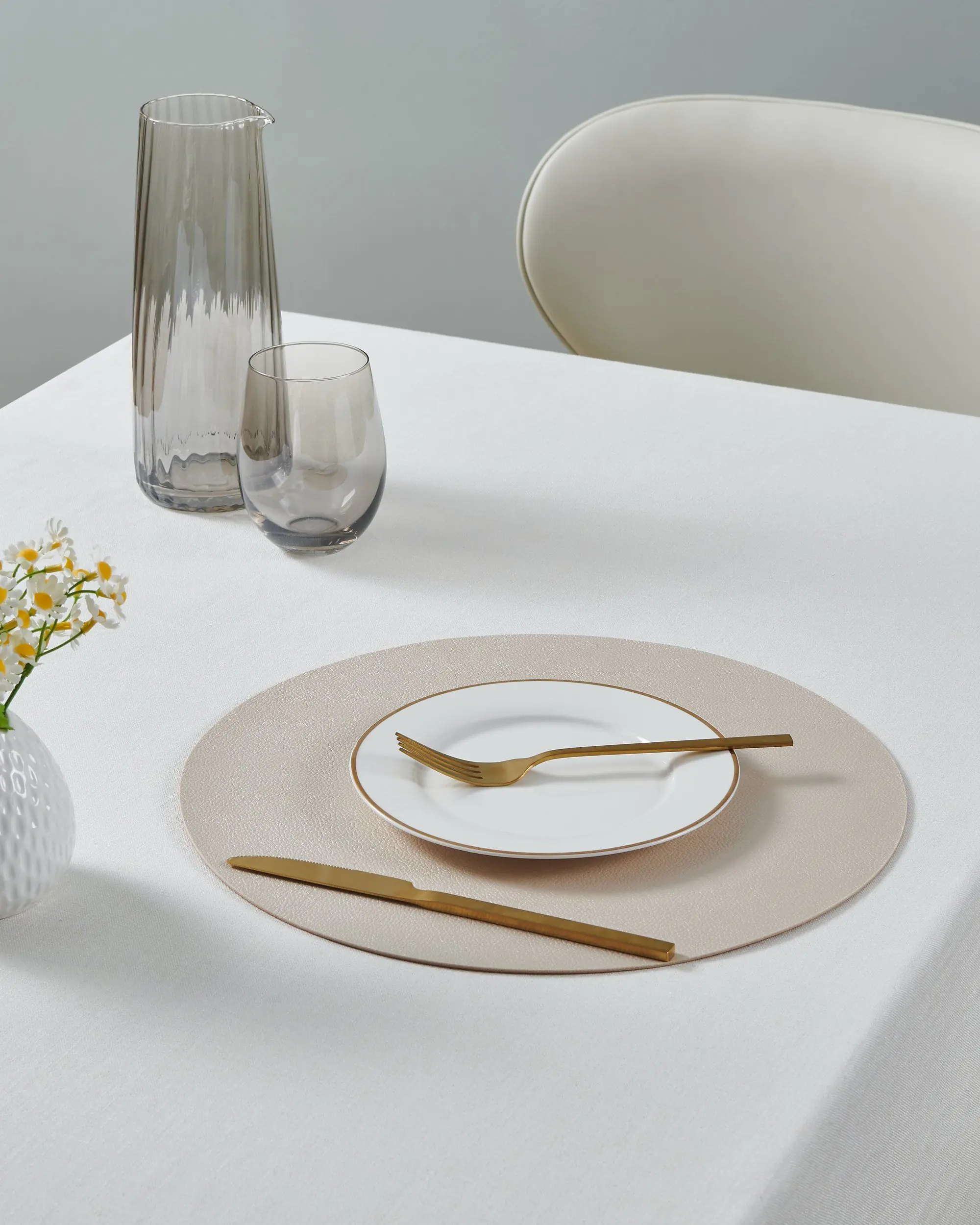 Vinanivao Platzset Ø 38 cm creme/gold