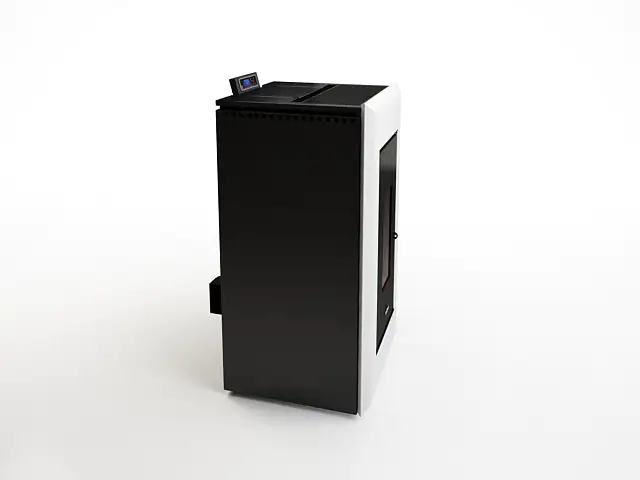 FreePoint Pelletofen VEGA Stahl10,5 kWschwarz-weiß