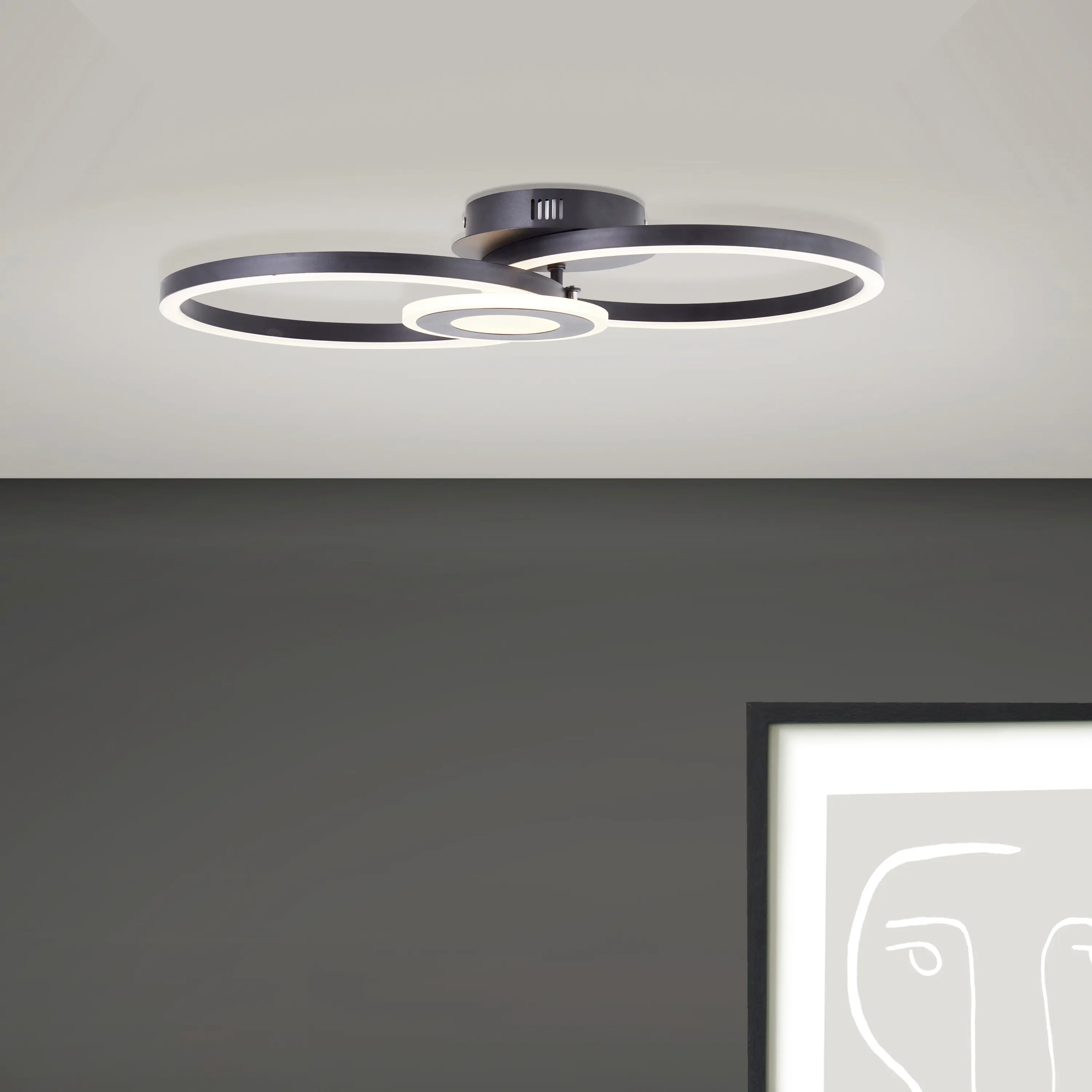 Brilliant LED Deckenleuchte Bray 24W, warmweiß