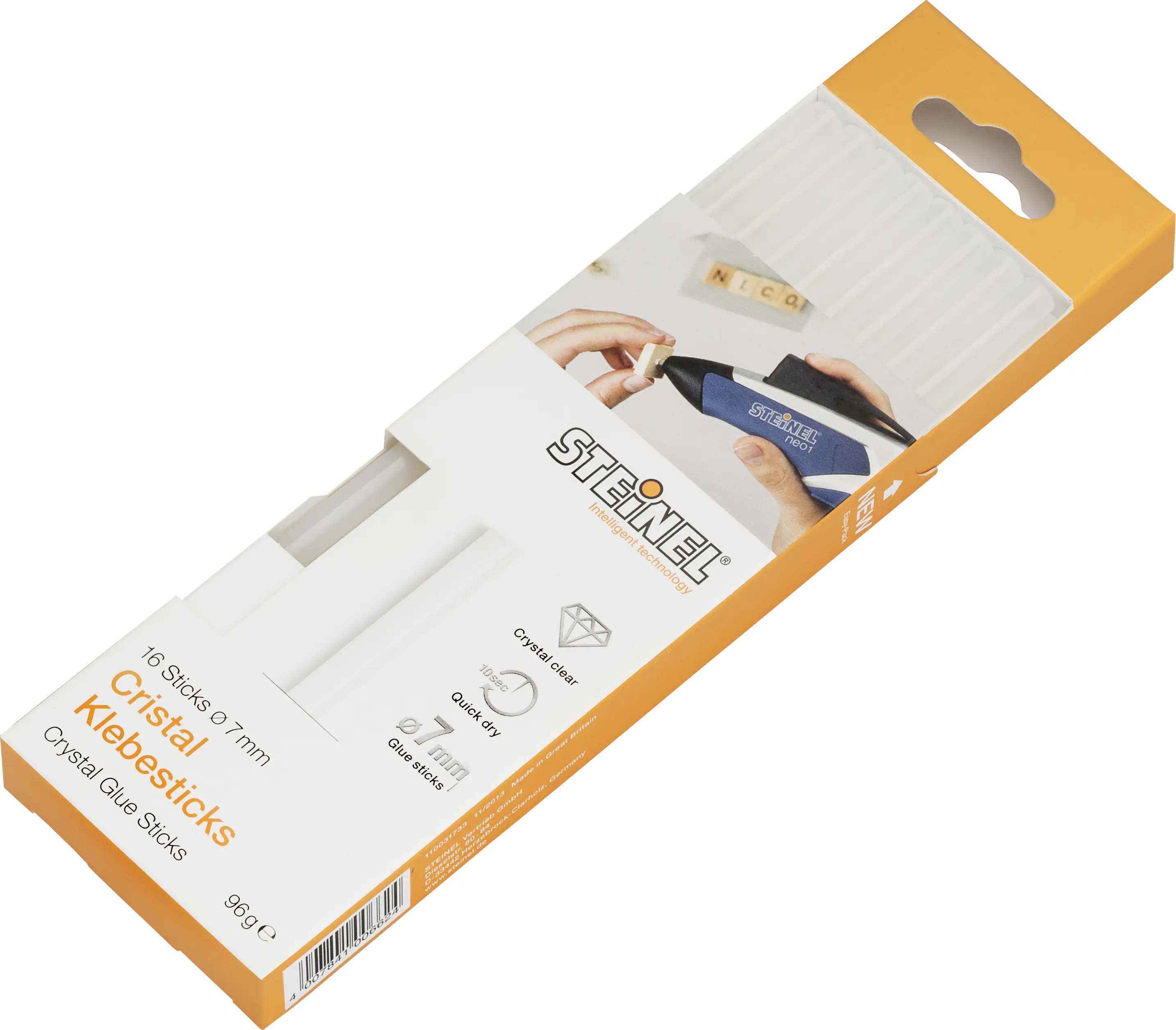 Steinel Klebesticks Ø 7 mm, klar (Cristal), 16 Stück