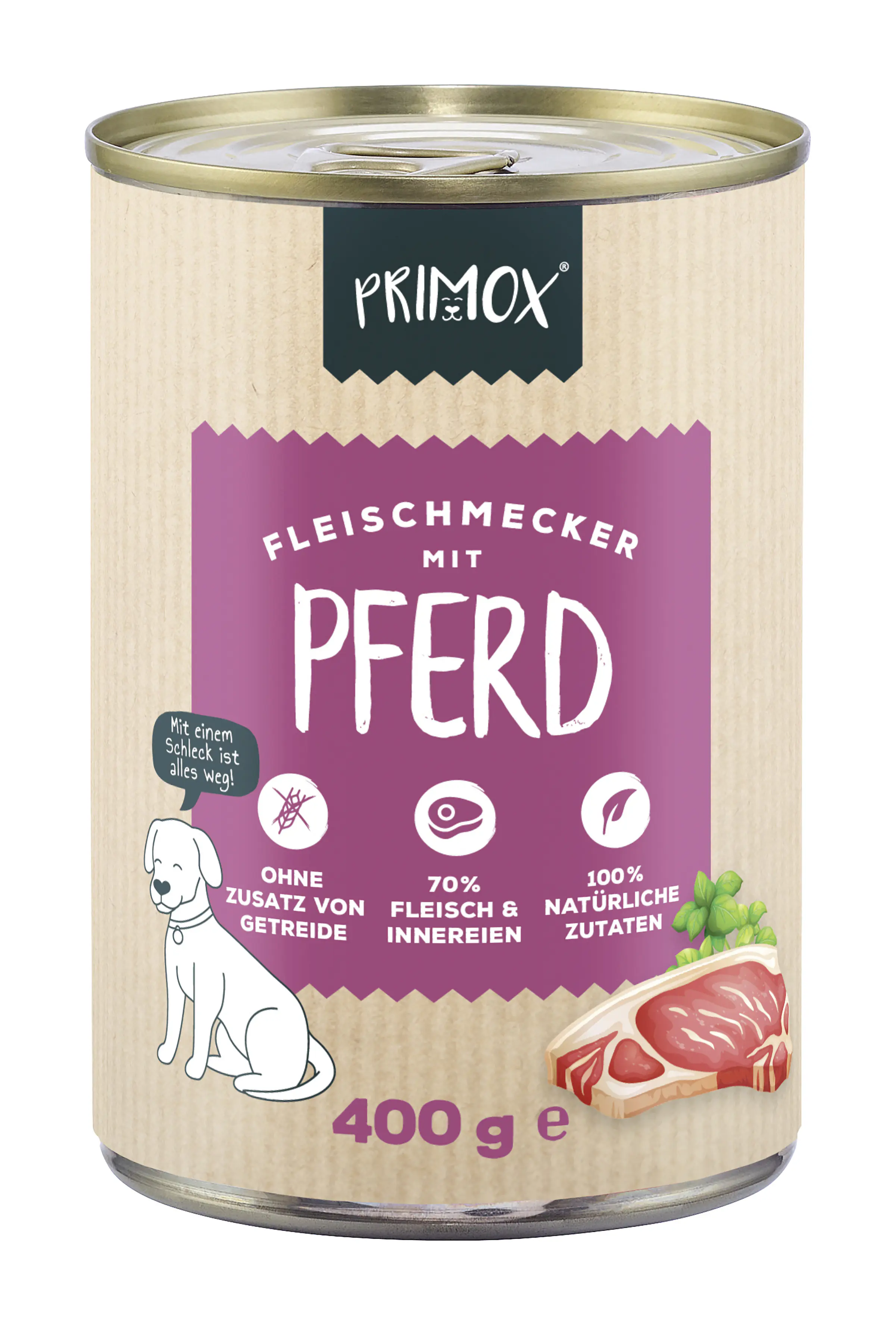 Primox Hundenassfutter Adult getreidefrei 400 g Pferd