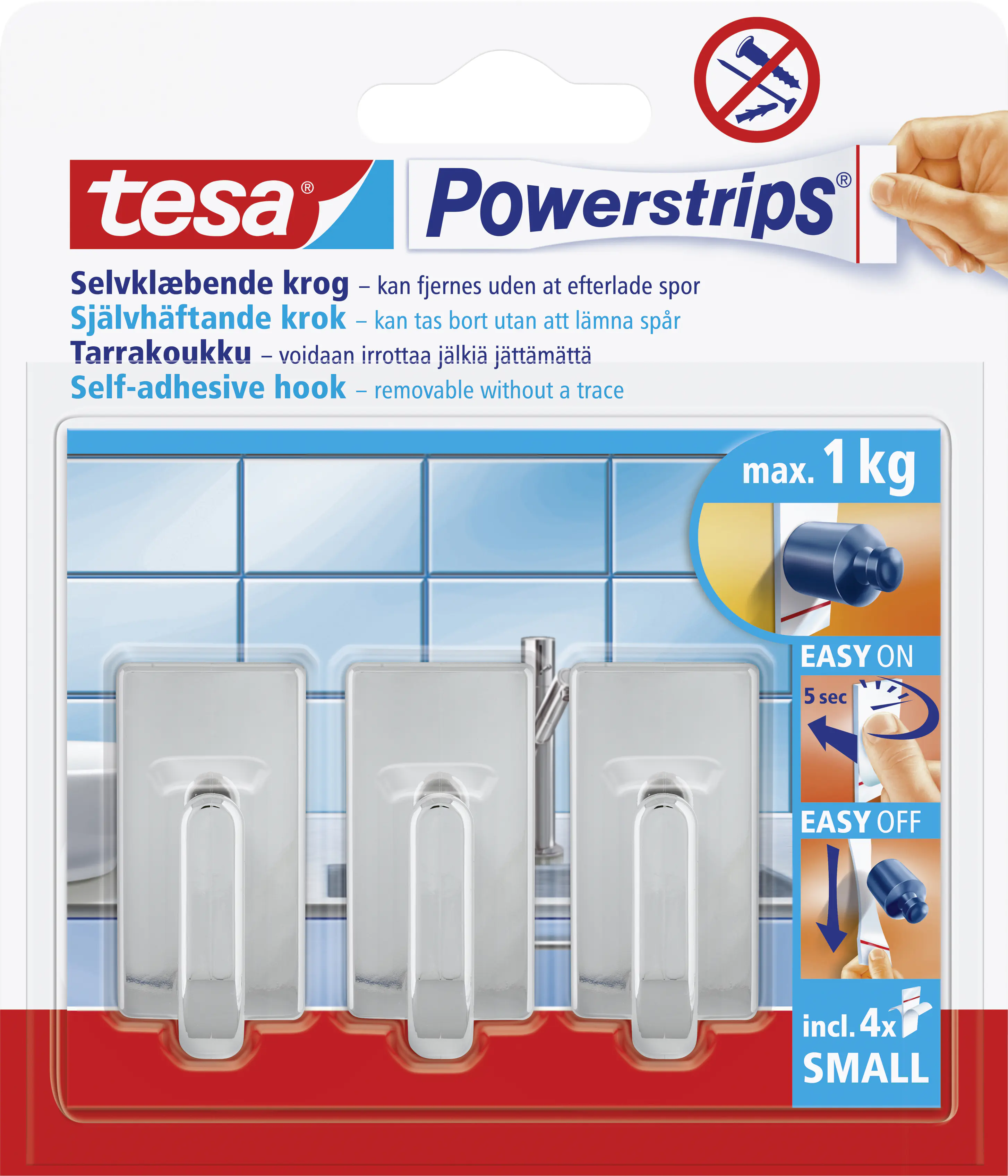 tesa Haken Powerstrip Small chrom