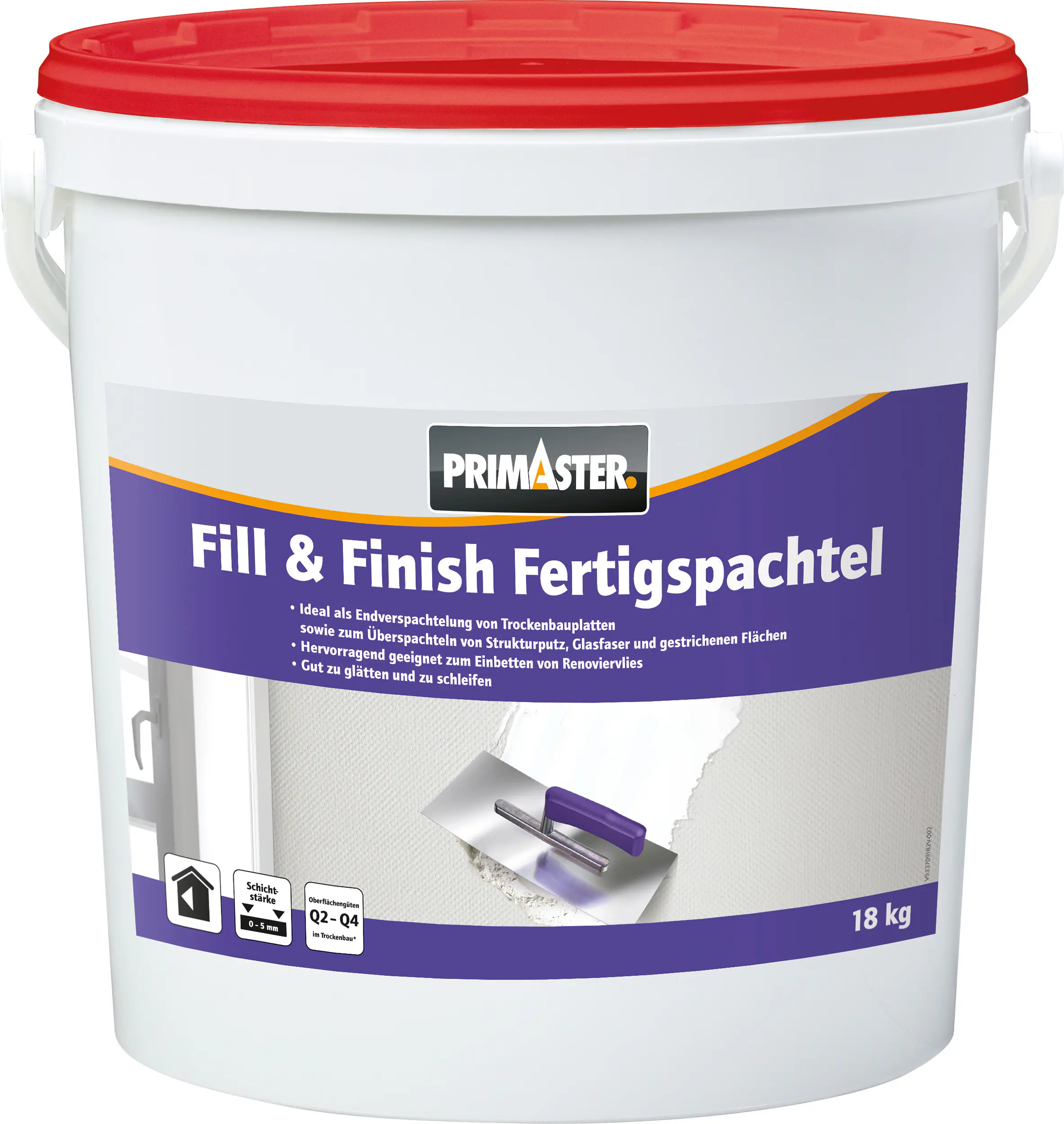 Produktbild:  Primaster Fertigspachtel Fill & Finish 18 kg 
