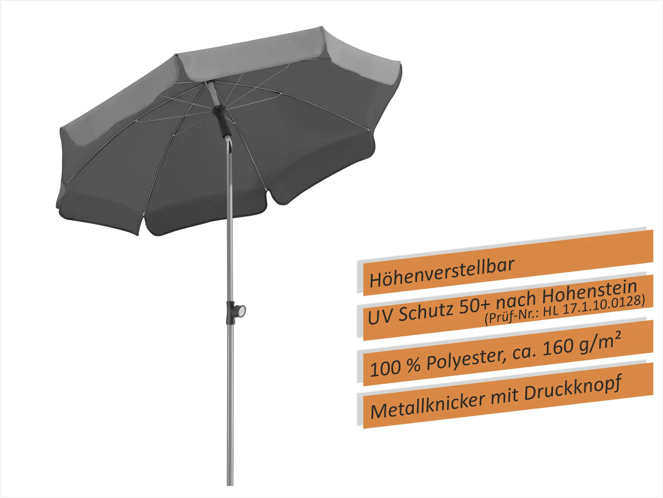 Schneider Sonnenschirm Locarno anthrazit Ø 150 cm