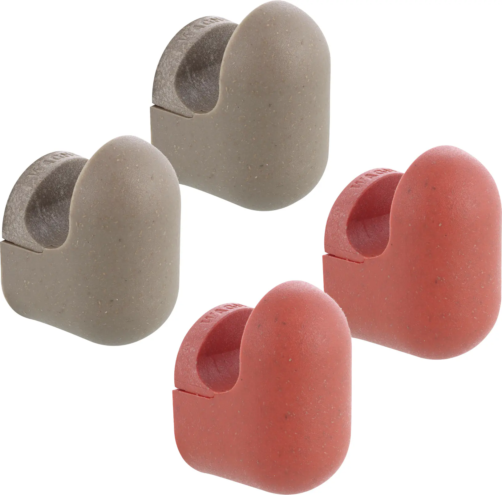 Wagner Wandhaken-Set hooks4home Pill Tragkraft bis 2 kg Kunststoff taupe korallenrot 4 Stück