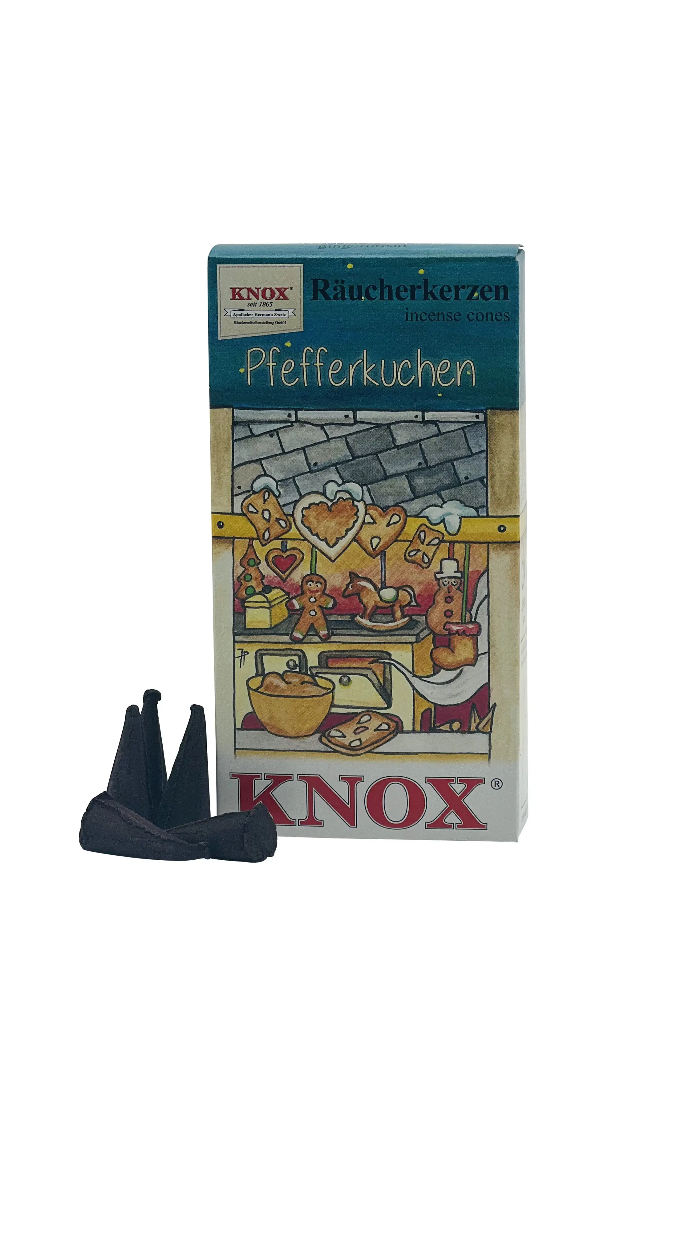 Knox Räucherkerzen Weihnachtsbäckerei Pfefferkuchen - 24 Stück