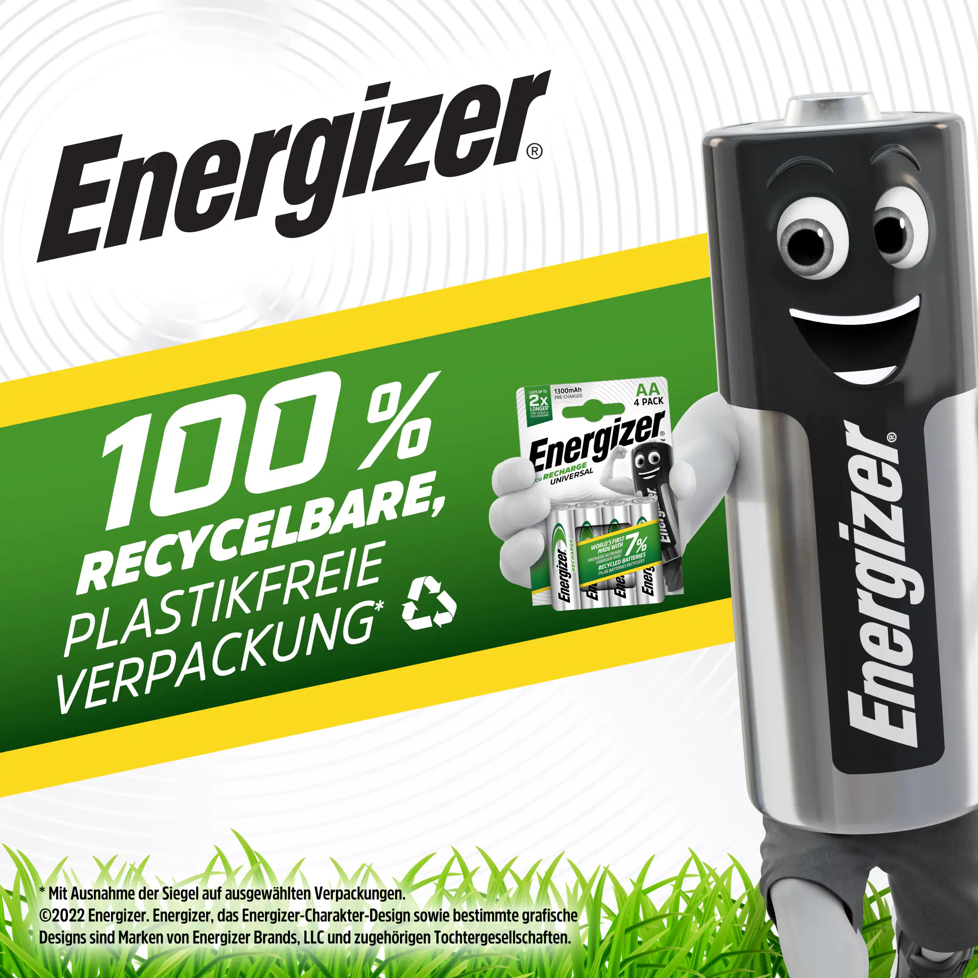 Energizer NiMH Akku Universal Mignon AA 1.300 mAh 4er Pack