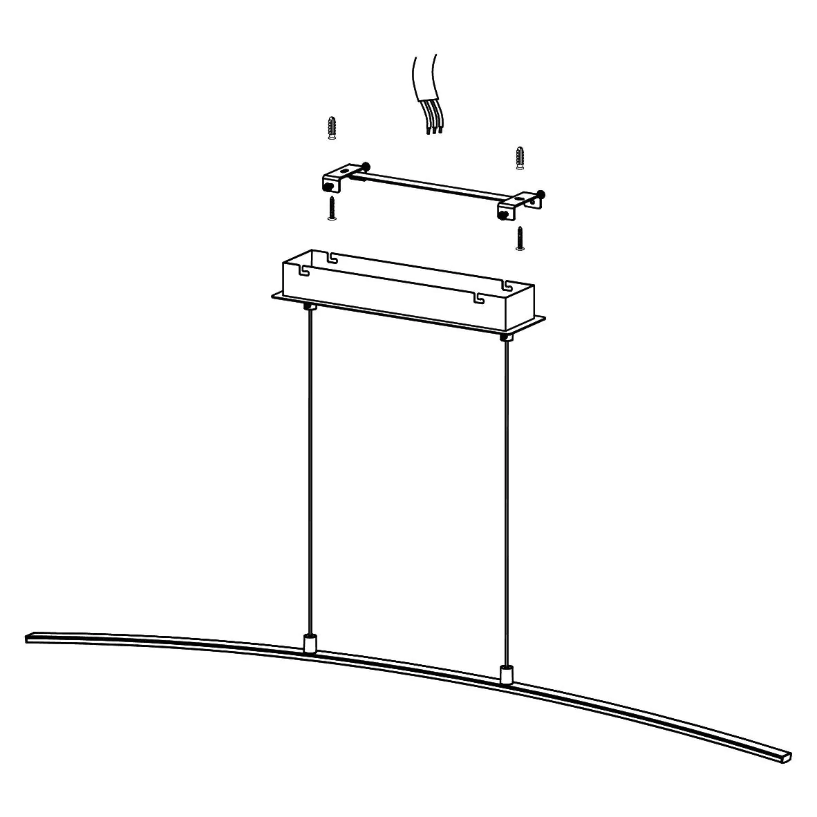 Eglo LED Pendelleuchte Lasana chrom 90 cm warmweiß