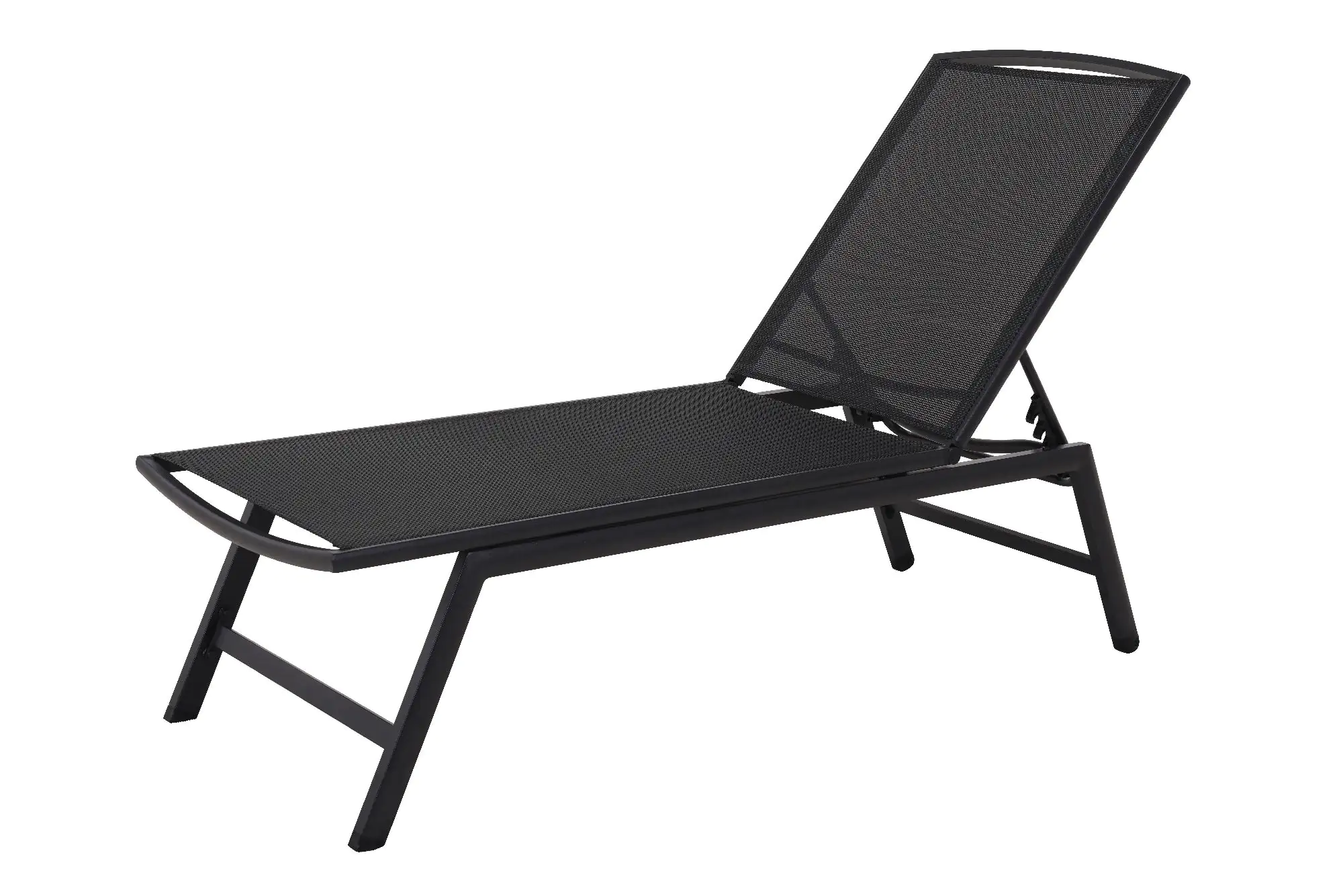 TrendLine Alu Sonnenliege Comfort Textilen Bespannung, schwarz