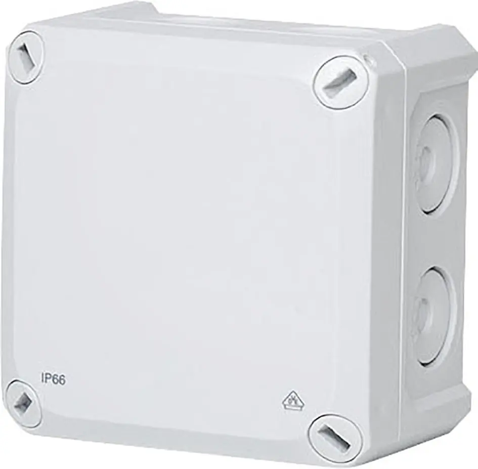 Abzweigkasten Aufputz IP66 mit Klemmleiste 110x110x67mm grau