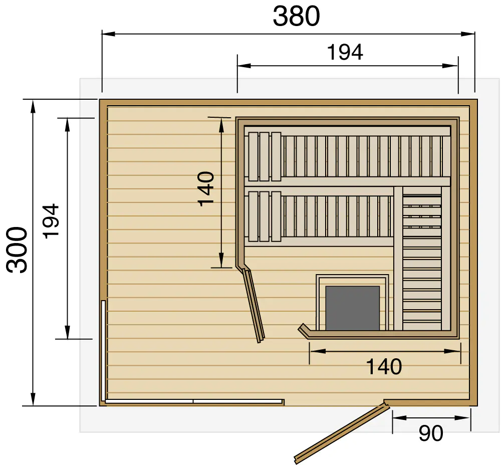 Weka Design-Saunahaus CUBILIS Sparset 7,5 kw OS