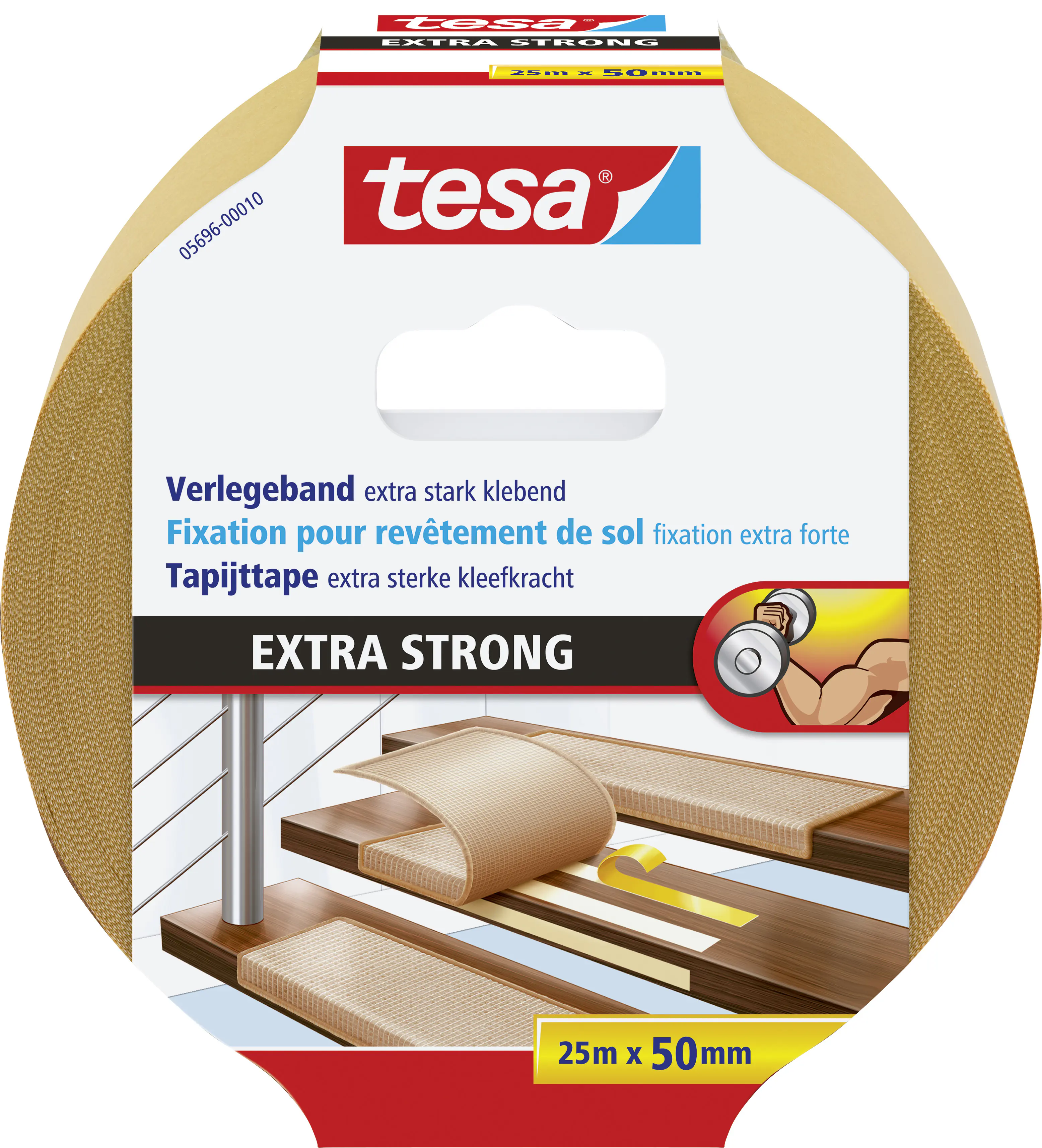 tesa Verlegeband 25 m x 50 mm, extra stark klebend