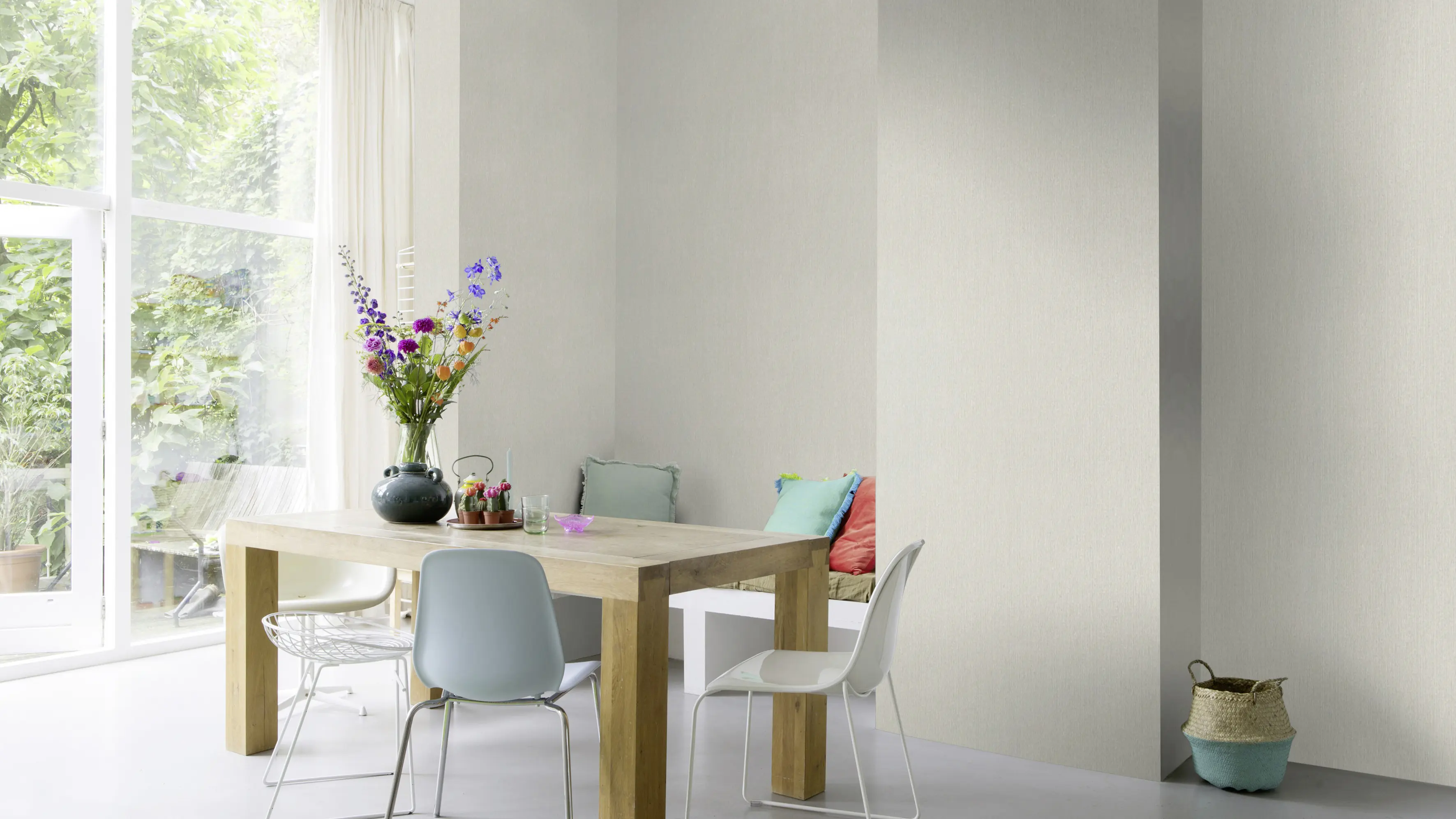 Rasch Vliestapete 537154 BARBARA home Collection II uni grau 10,05 x 0,53 m