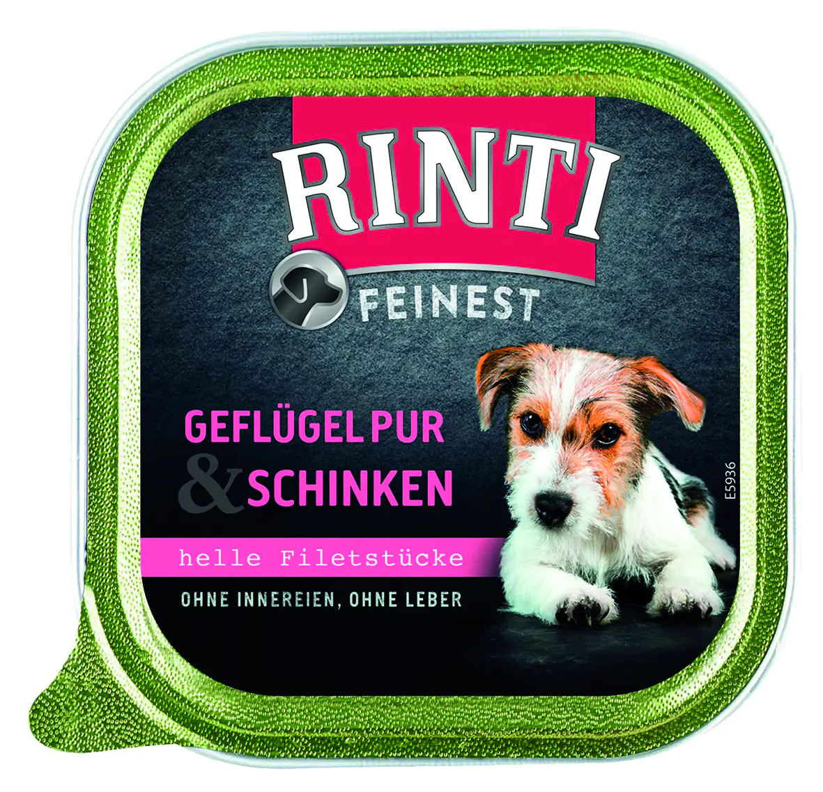 Rinti Feinest Hundenassfutter Adult getreidefrei 150 g Geflügel pur & Schinken