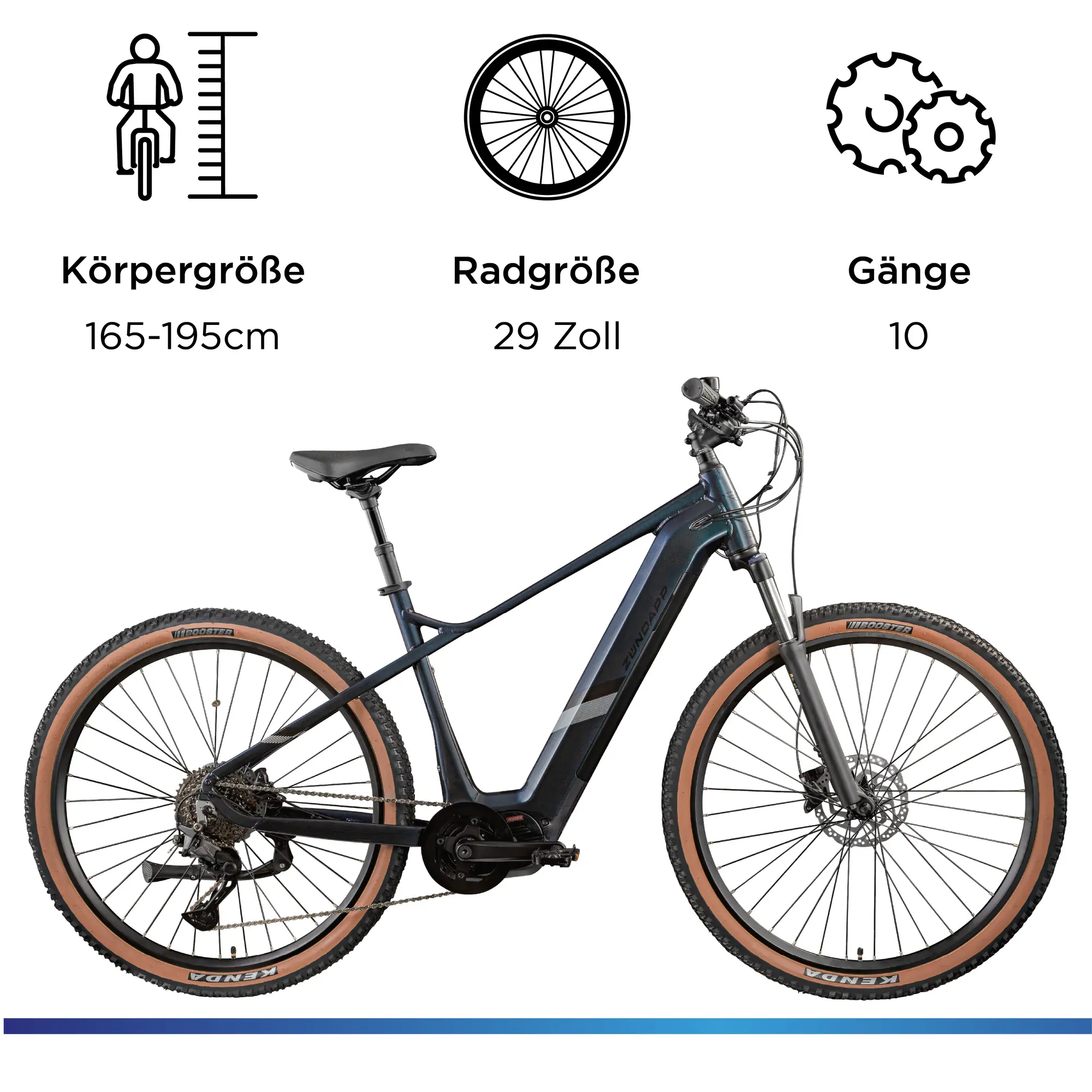 Zündapp E-Bike MTB X900 Pro 29 Zoll 10-Gang 733 Wh arctic fire schwarz