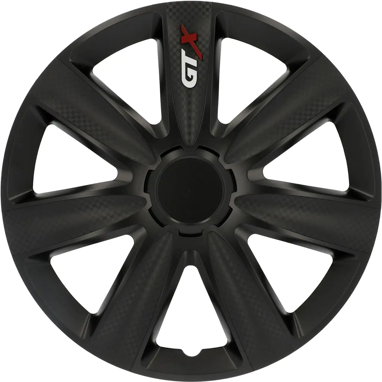 Cartrend Radzierblende Modesto Carbon 38 cm (15 Zoll) schwarz 4 Stück