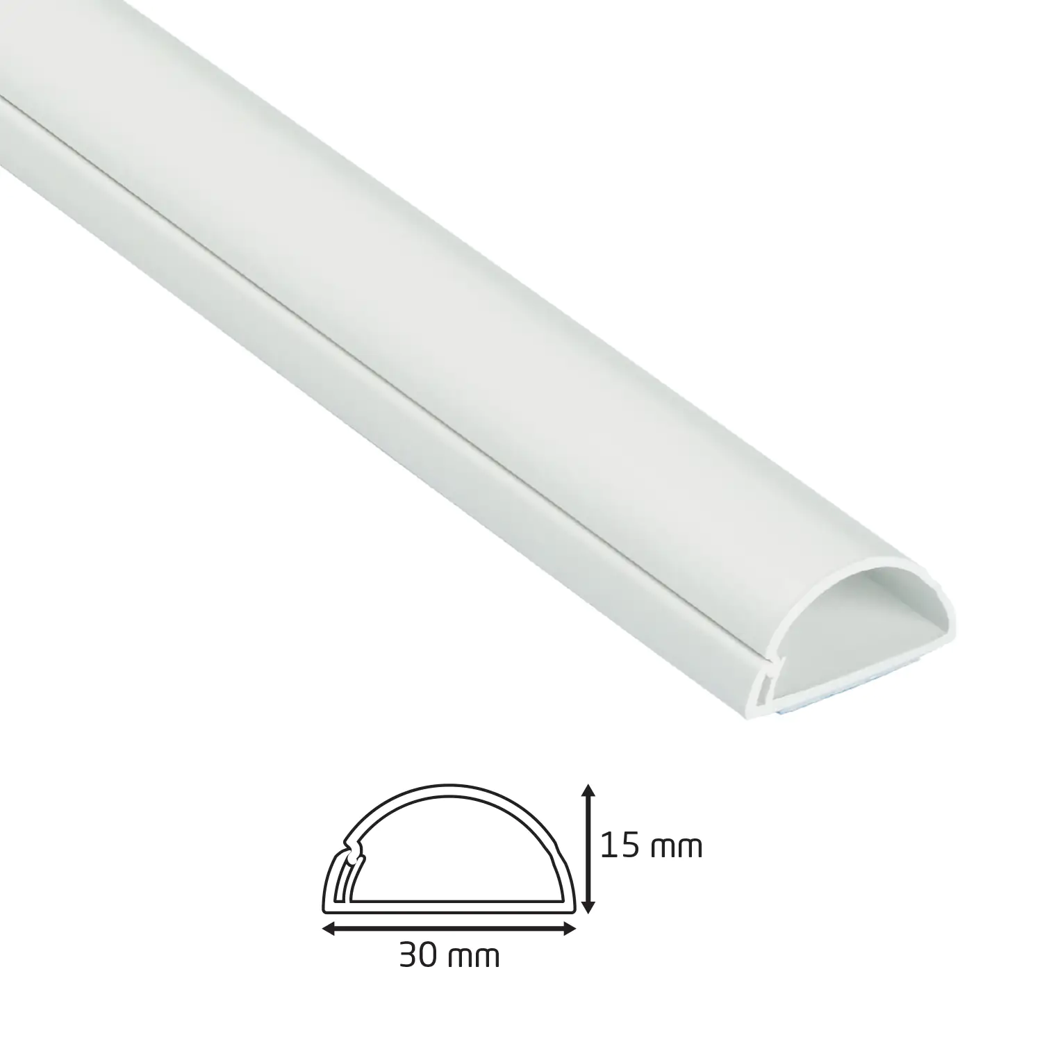 Unitec Design Kabelkanalset 30 x 15 mm Set (3x 1m) 10 teilig, weiß
