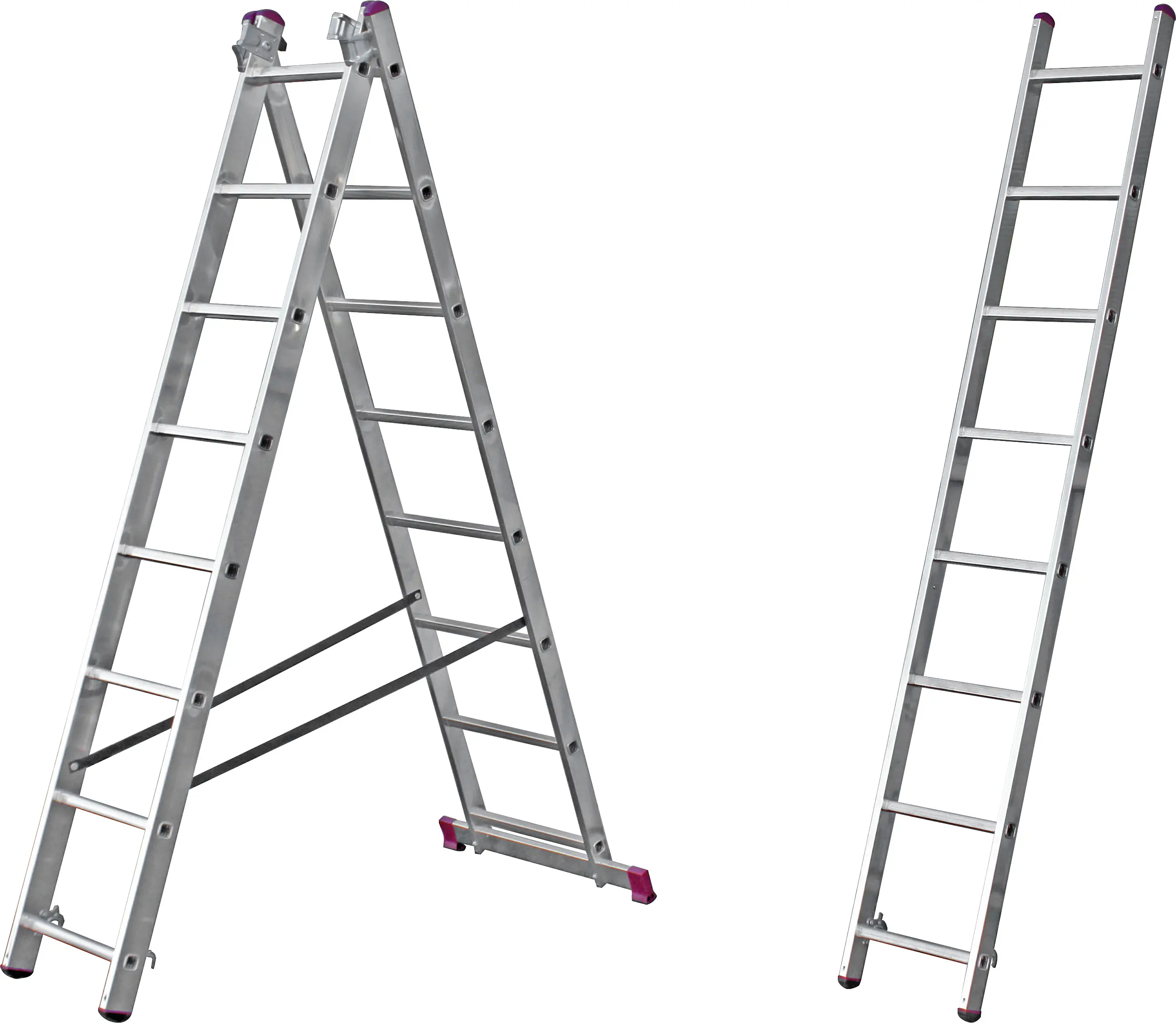 Krause Aluminium-Vielzweckleiter CORDA mit Treppenfunktion 5,40 m