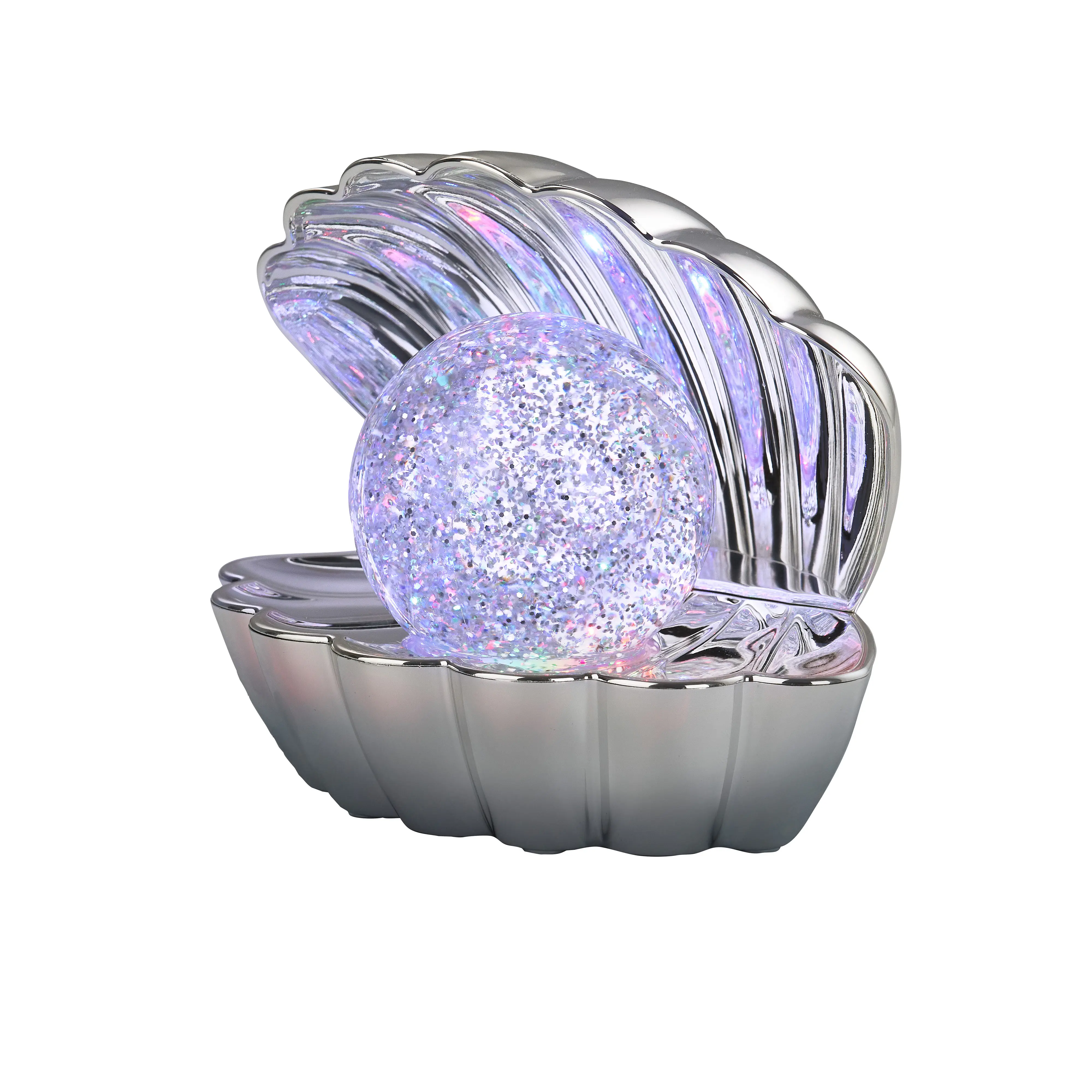 Reality LED Tischleuchte Shelly mit Glitzerkugel 18 x 15 cm RGB chrom 
