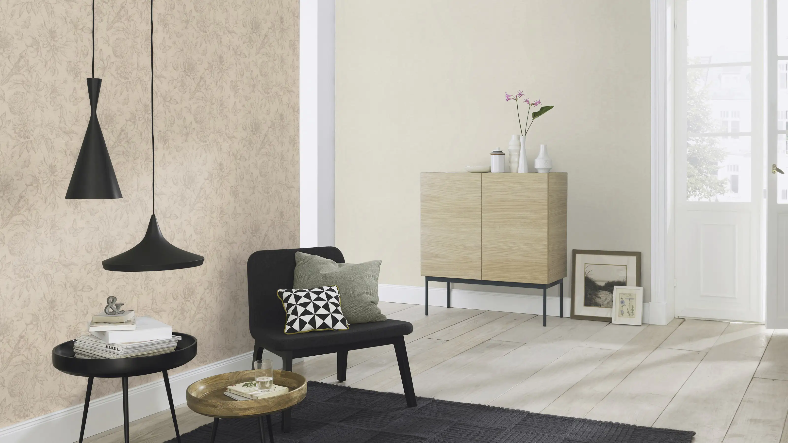 Rasch Vliestapete 448634 Florentine uni beige 10,05 x 0,53 m