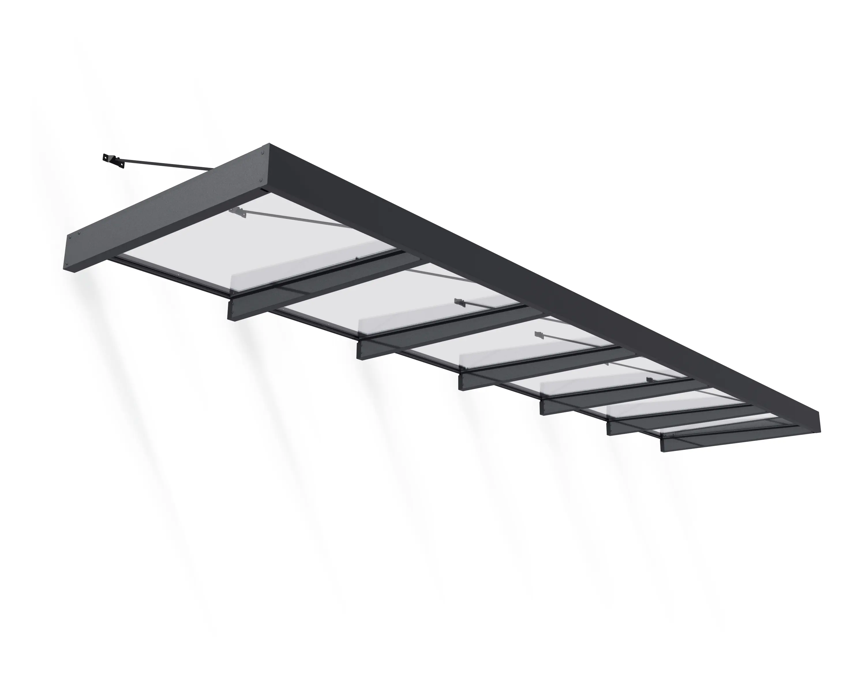 Canopia Vordach Sophia XL 6000 Grau Alu 565 x 140 cm