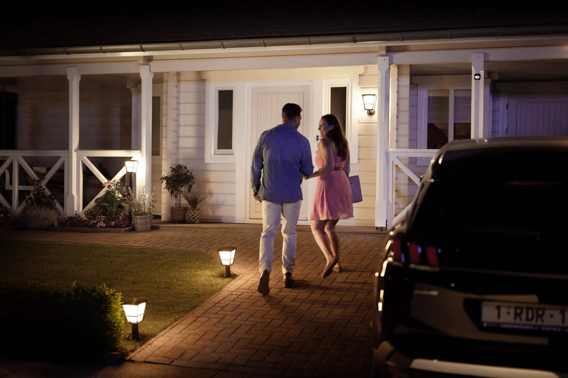 Philips Hue LED Außen-Wandleuchte White & Color Ambiance Econic Up