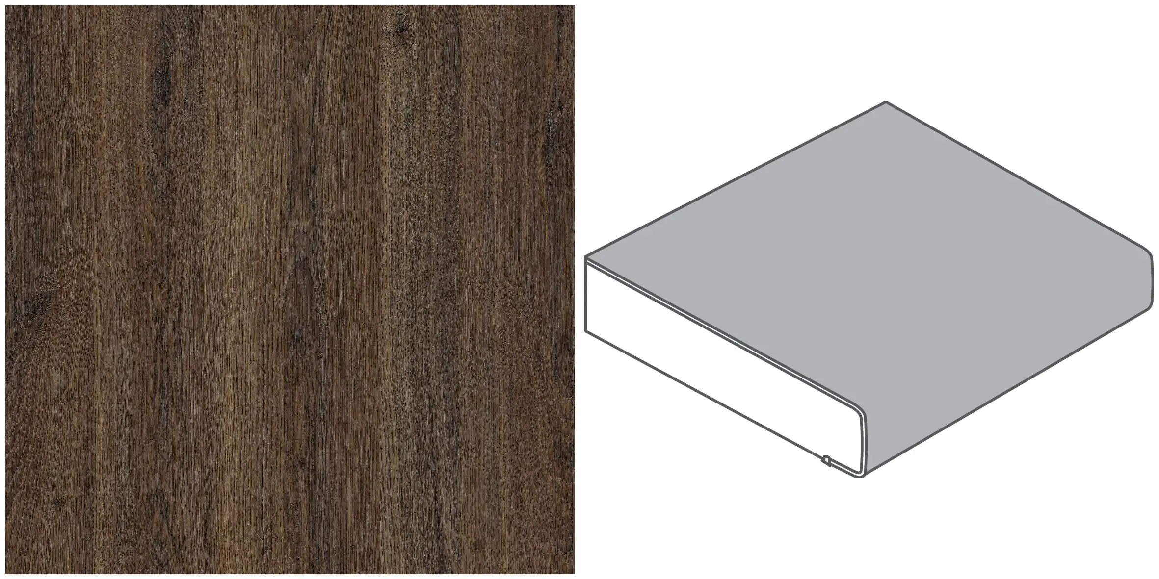 GetaElements Arbeitsplatte 410 x 60 cm, 39 mm amerikanische Eiche