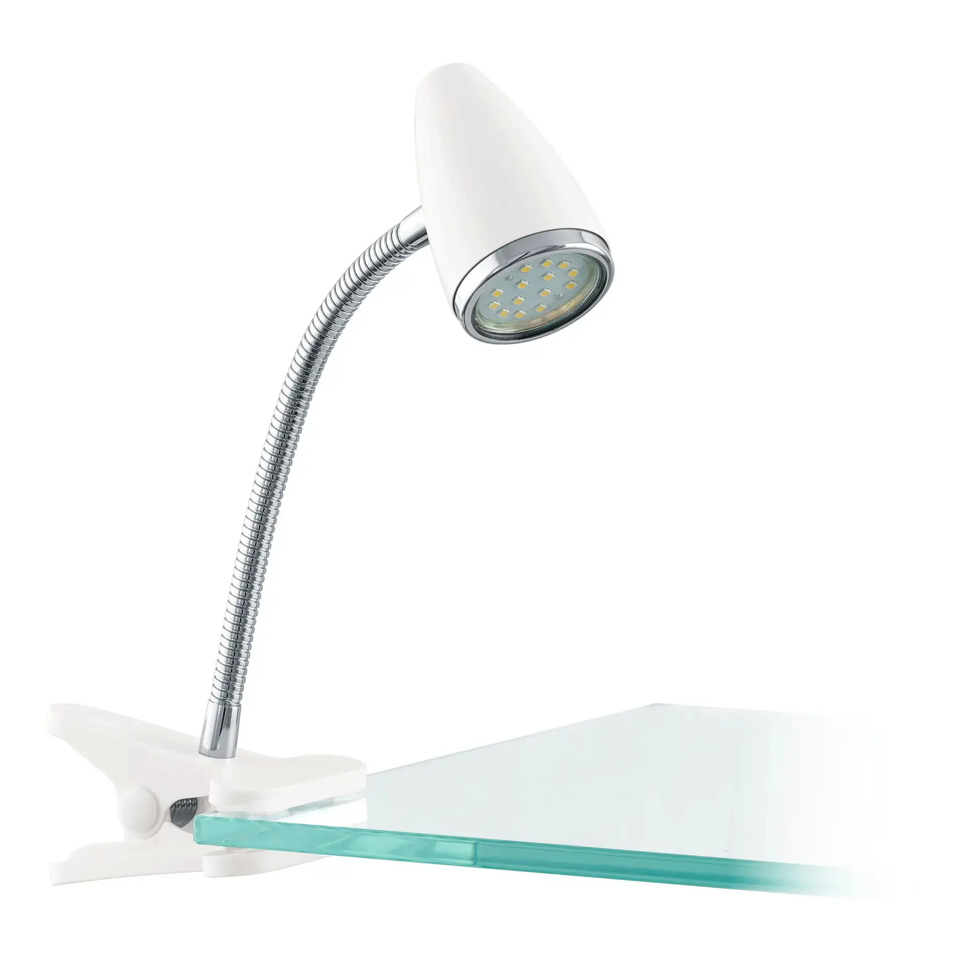 Eglo Klemmleuchte Riccio 1 GU10 weiß chrom Stahl