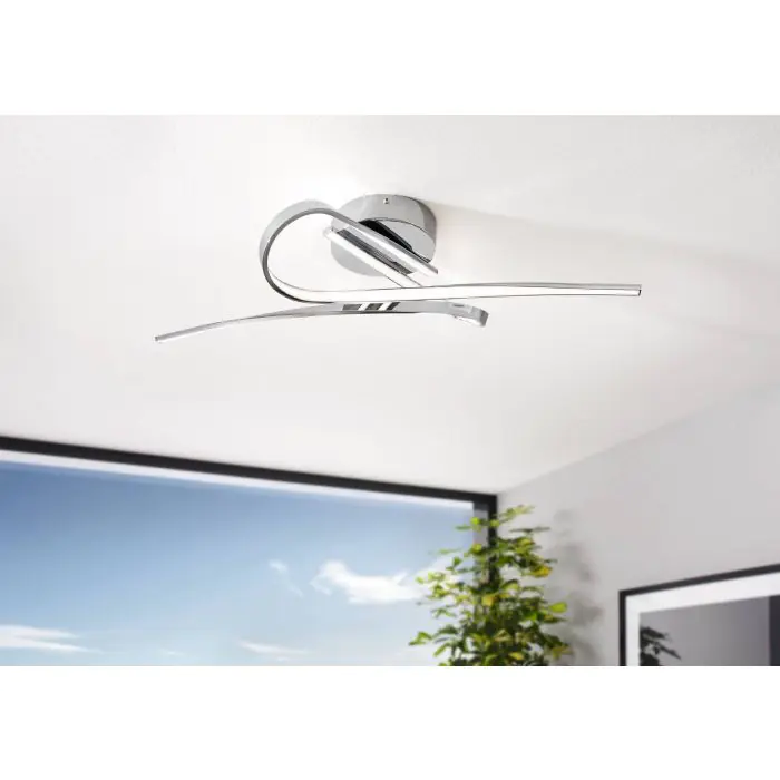 Eglo LED Deckenleuchte Selvina alu-chrom 70 x 42 cm warmweiß