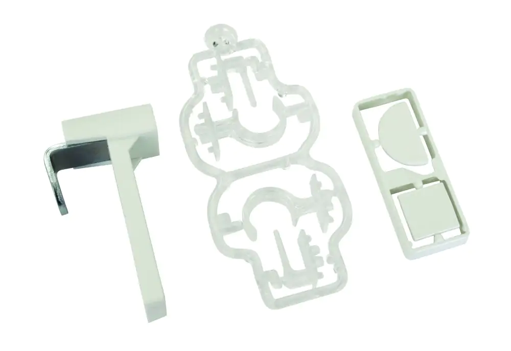 Gardinia Klemmträger-Set für Vitragenstangen weiß, 2 Stück