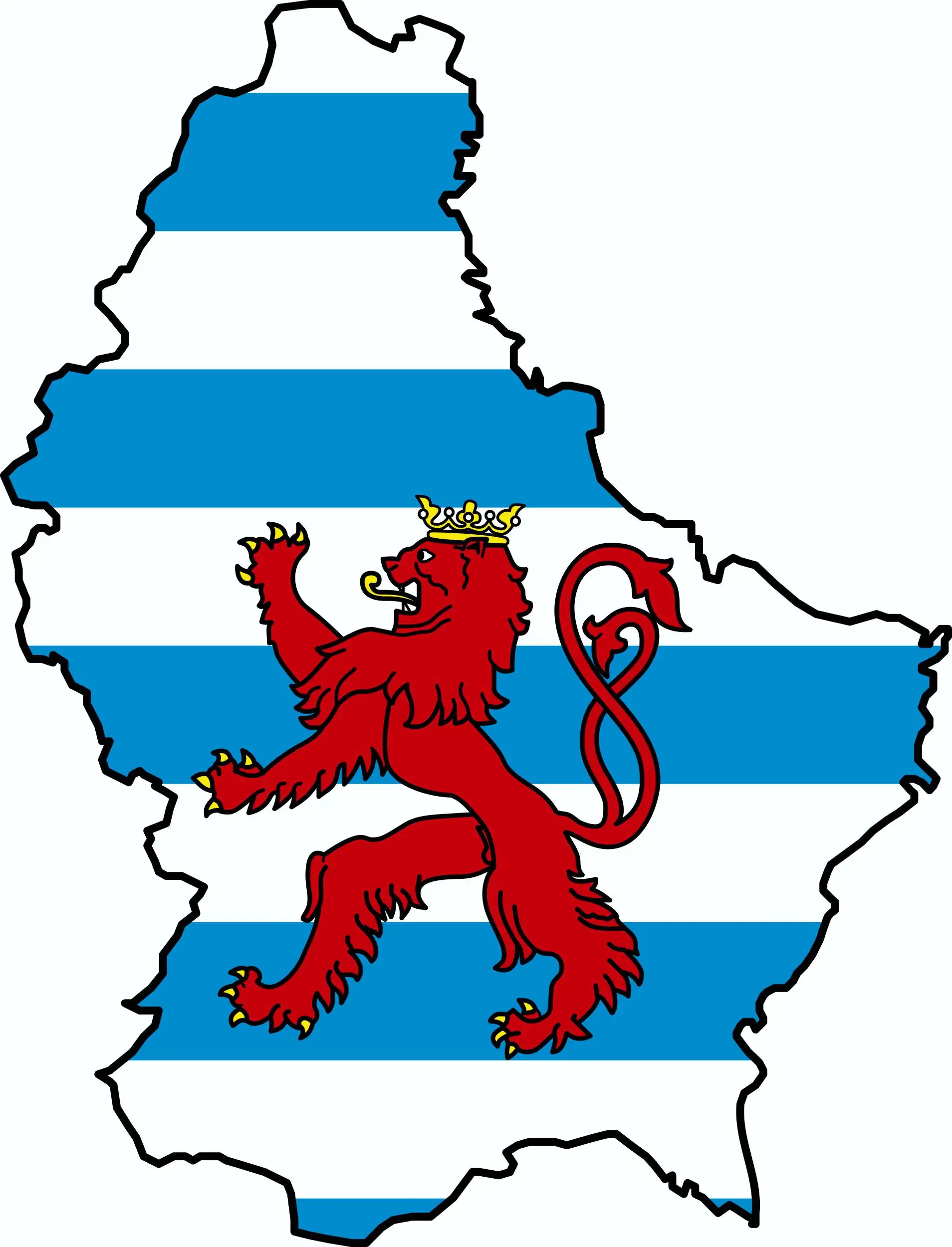 Hermann Schütz Aufkleber Luxemburg Landkontur Dimension 75x55mm