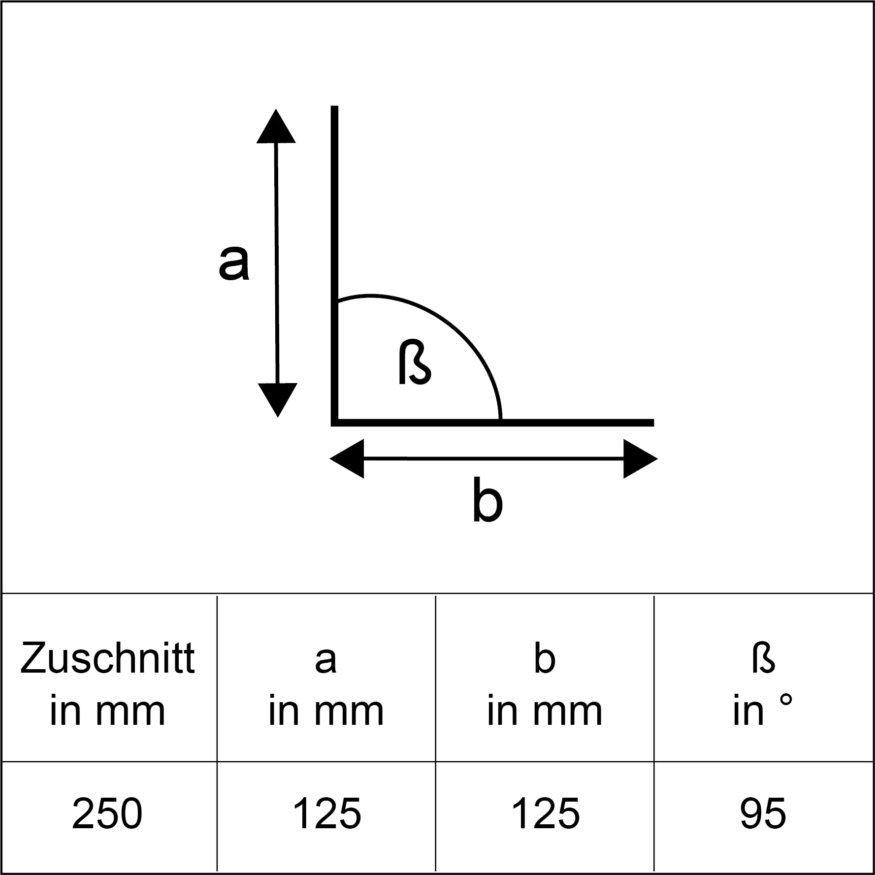 Sarei Winkelblech ohne Wasserfalz 1000 x 250 mm natur