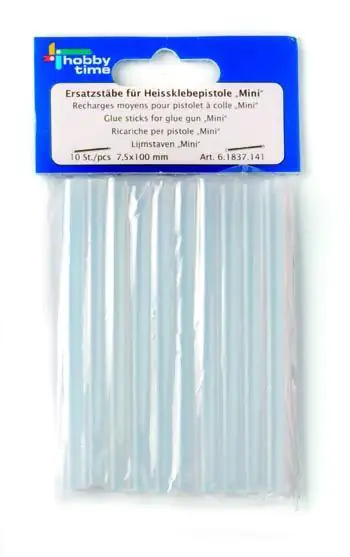 Glorex Ersatzstäbe für Mini 7,5 x 100 mm, 10 Stück