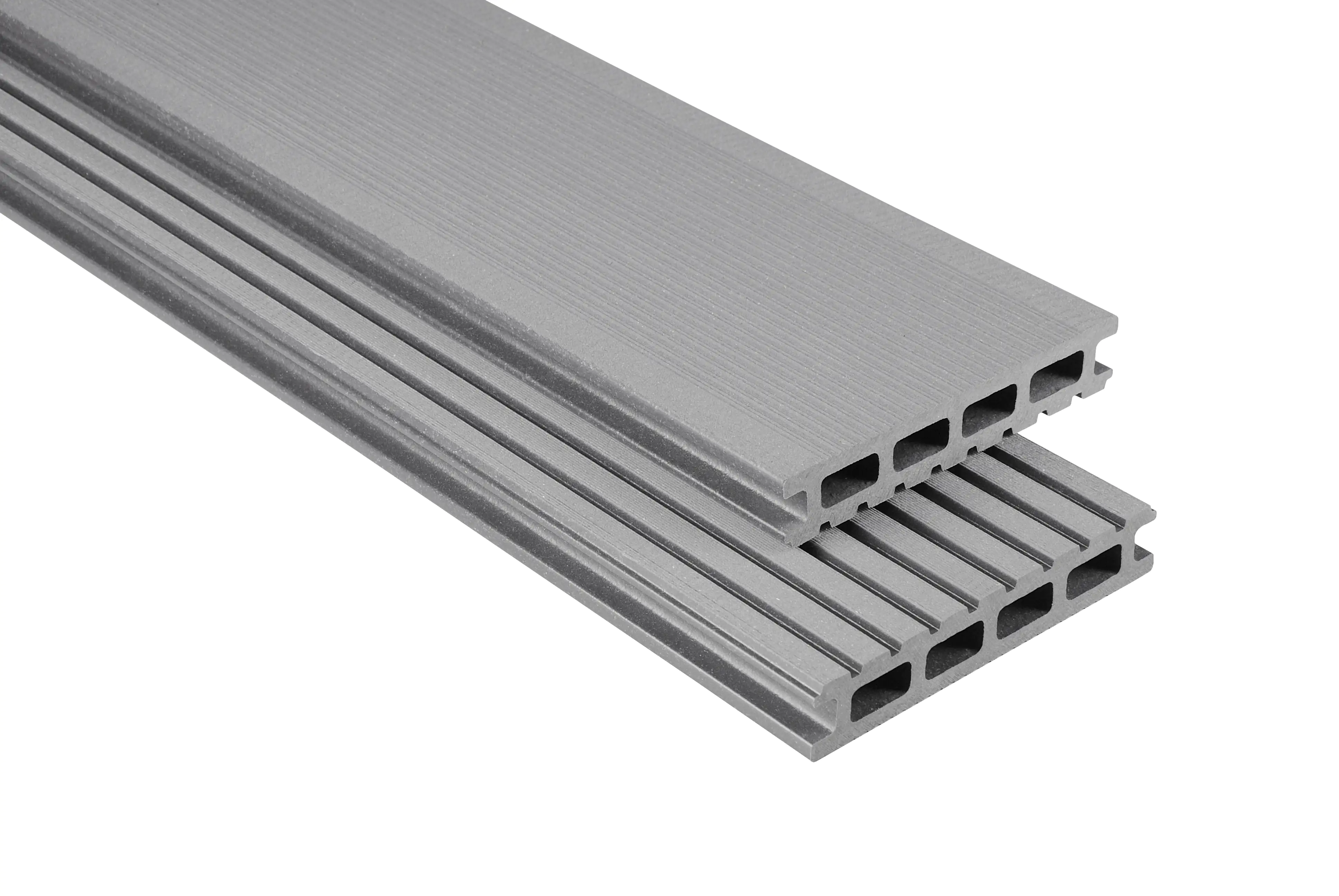 Kovalex Terrassendiele WPC Standard 14,5 x 2,6 cm grau gebürstet Meterware
