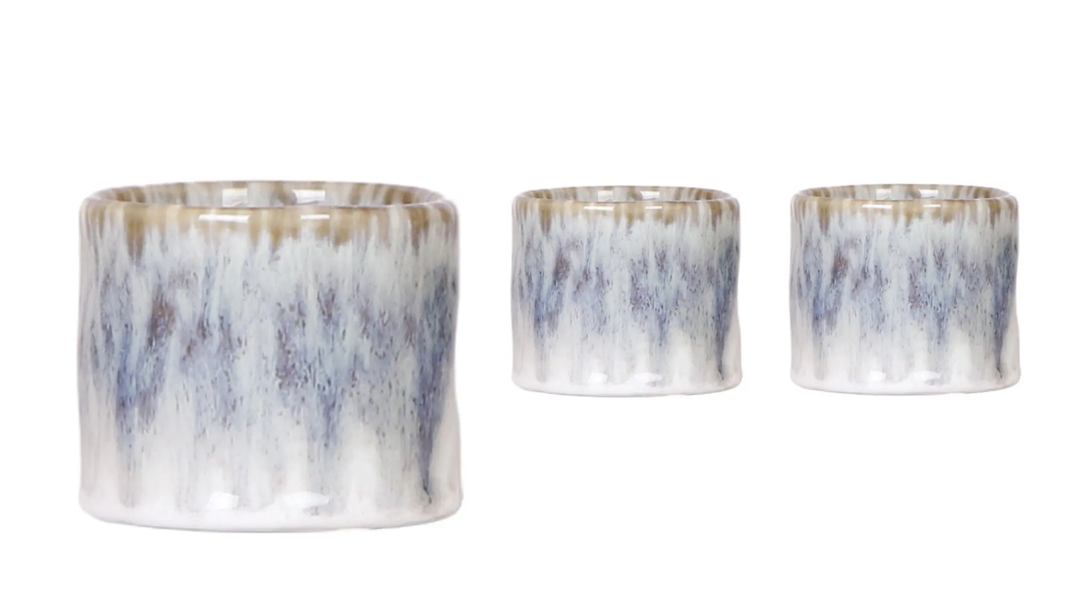 Pflanztopf Home Sky Keramik Ø 6 x 6 cm weißblau/eisblau/nebelblau