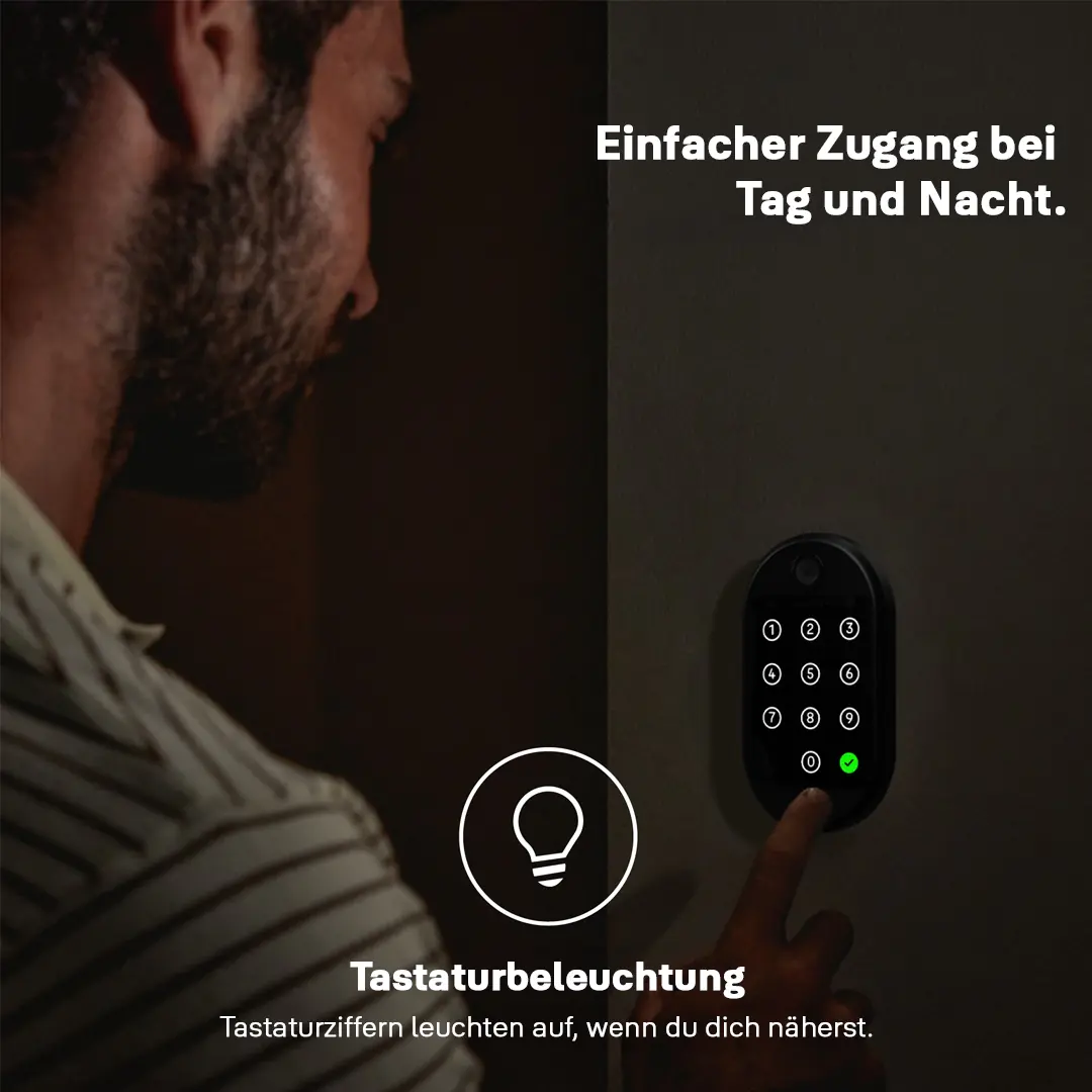 Yale Smart Türschloss Linus Smart Keypad 2 schwarz mit Fingerabdrucksensor